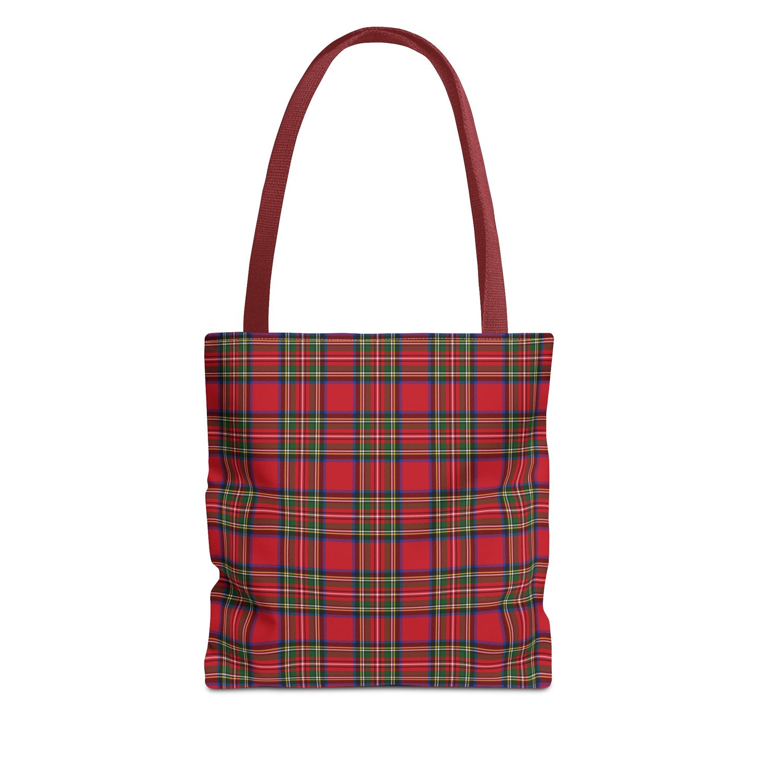 Red Christmas Plaid Tote Bag
