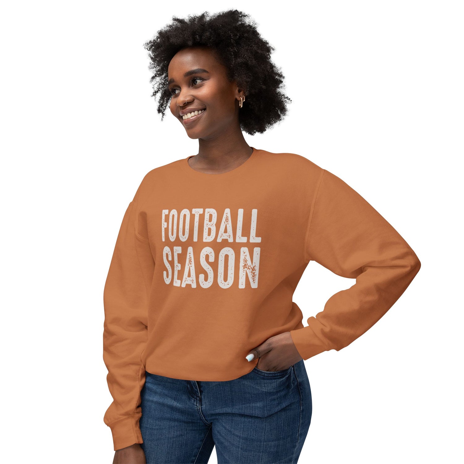 Football Season Comfort Colors Lightweight Crewneck Sweatshirt
