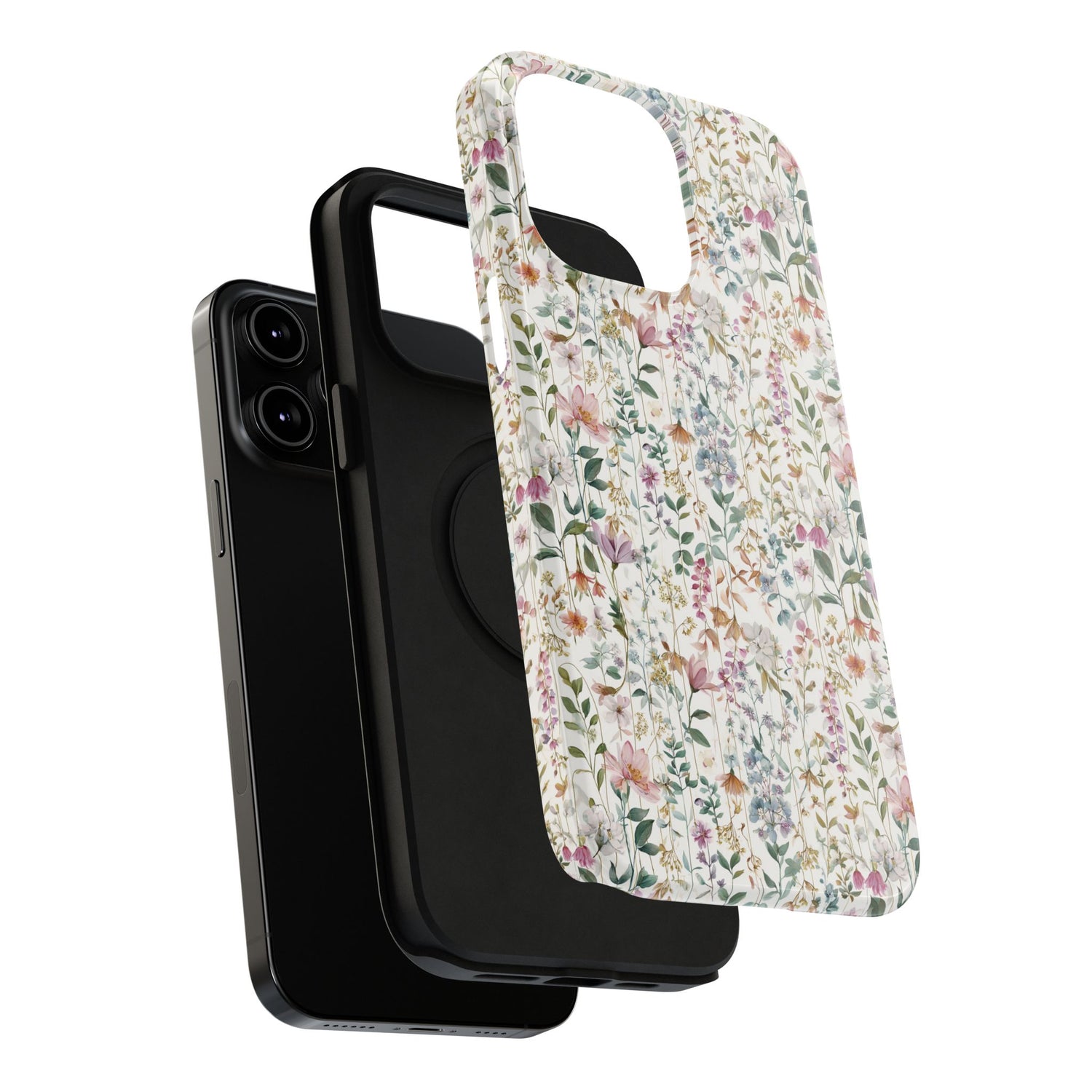 Floral Impact-Resistant Phone Case, iPhone, Samsung