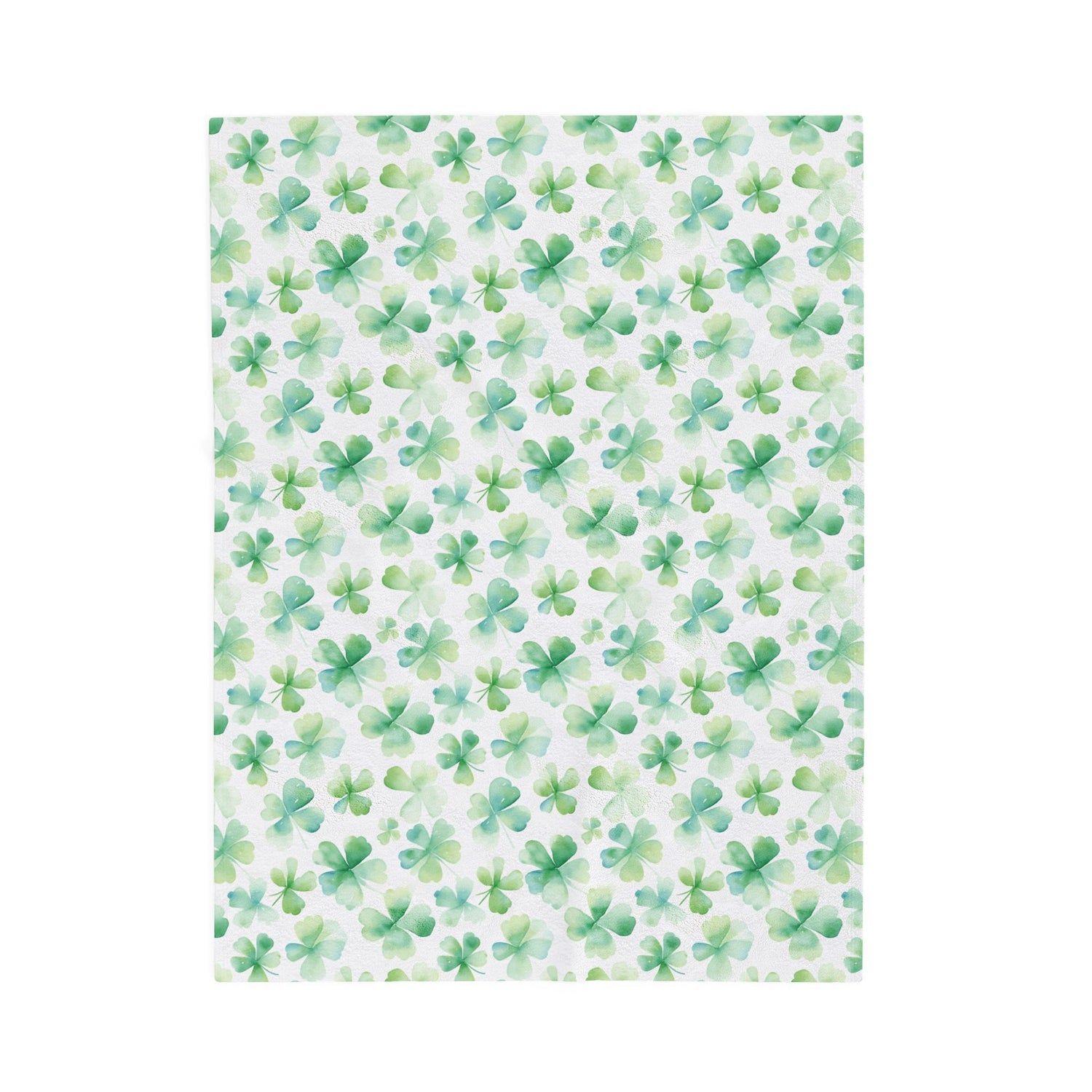St. Patrick's Day Velveteen Plush Blanket, Cozy Throw for Home Decor, Shamrock-Patterned Soft Blanket for Kids and Adults
