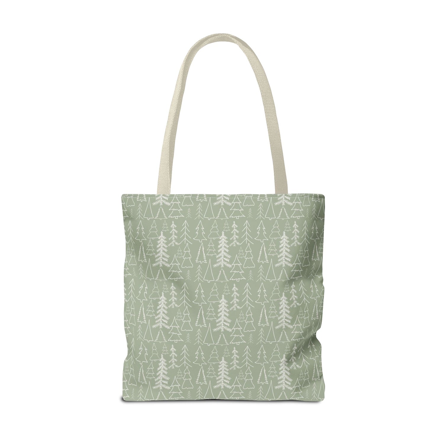 Cream Christmas Trees Tote Bag