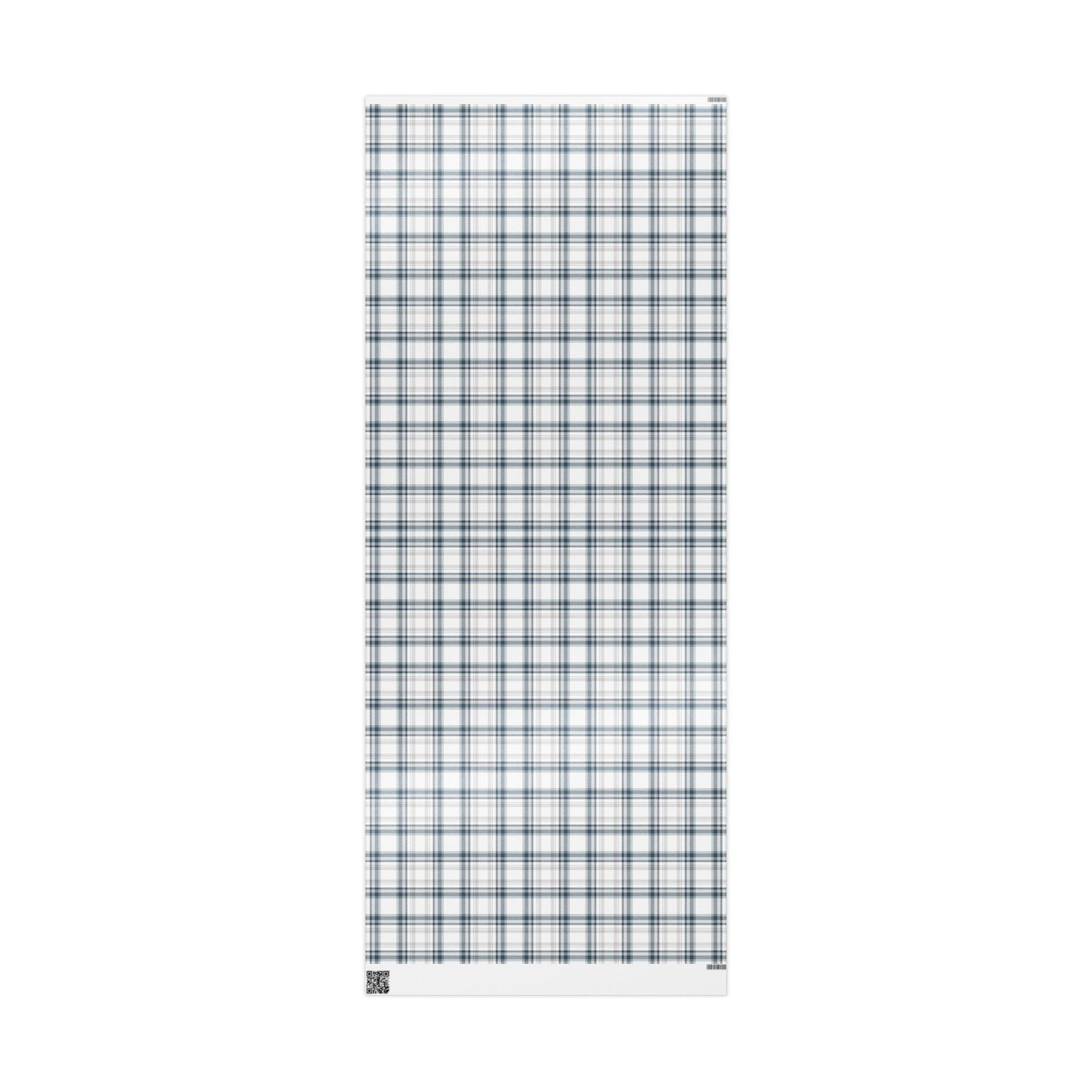 Premium Wrapping Paper -Grey Blue Plaid