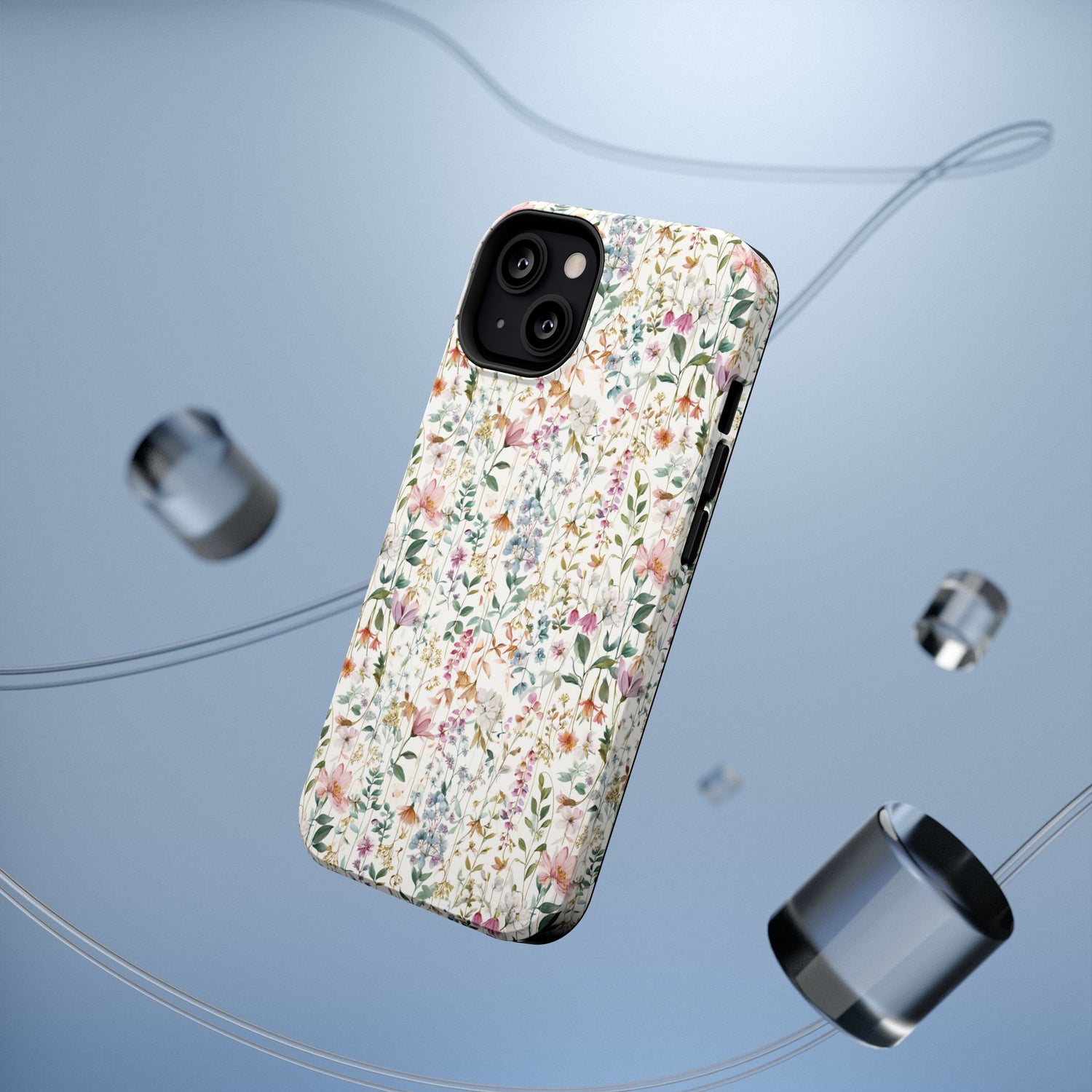 Floral Impact-Resistant Phone Case, iPhone, Samsung