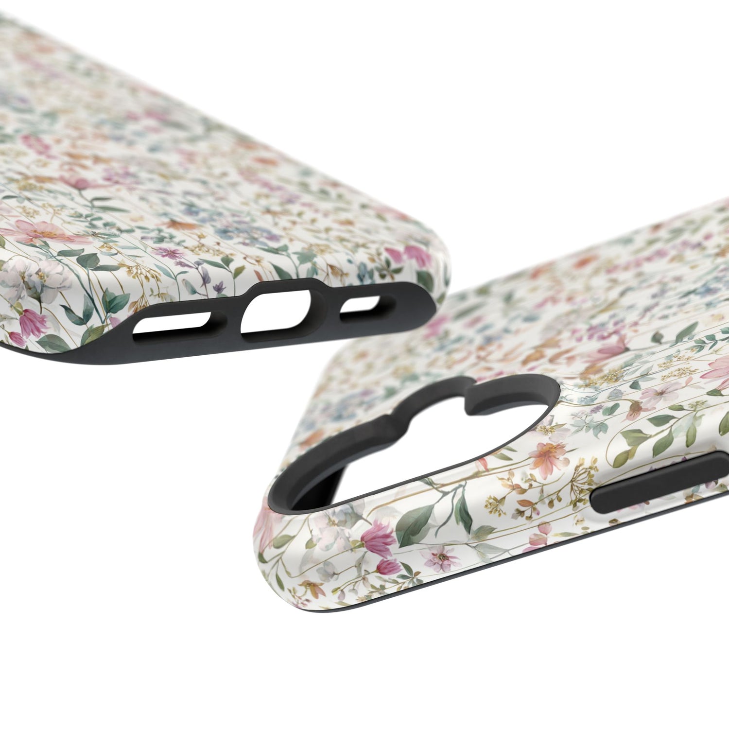 Floral Impact-Resistant Phone Case, iPhone, Samsung