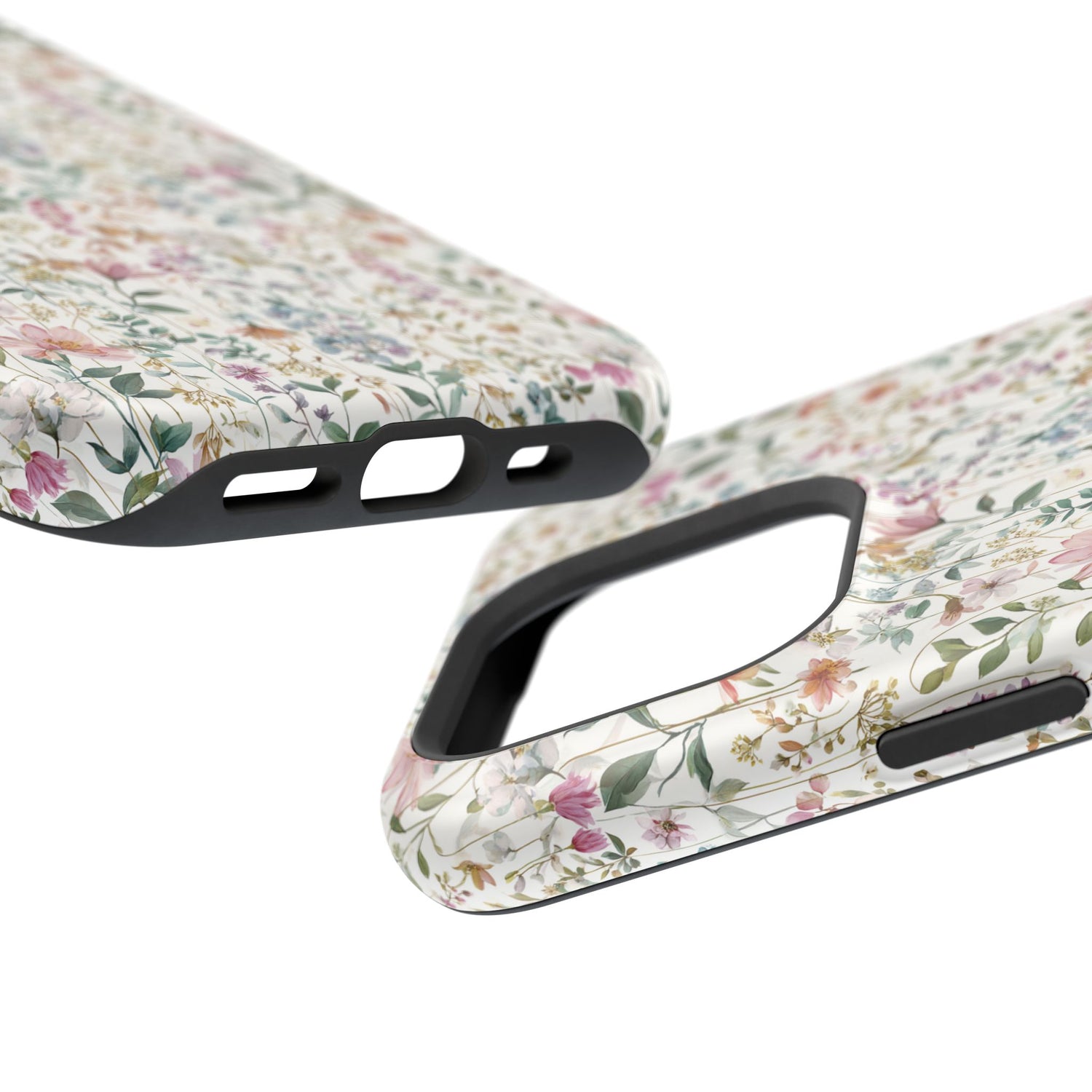 Floral Impact-Resistant Phone Case, iPhone, Samsung