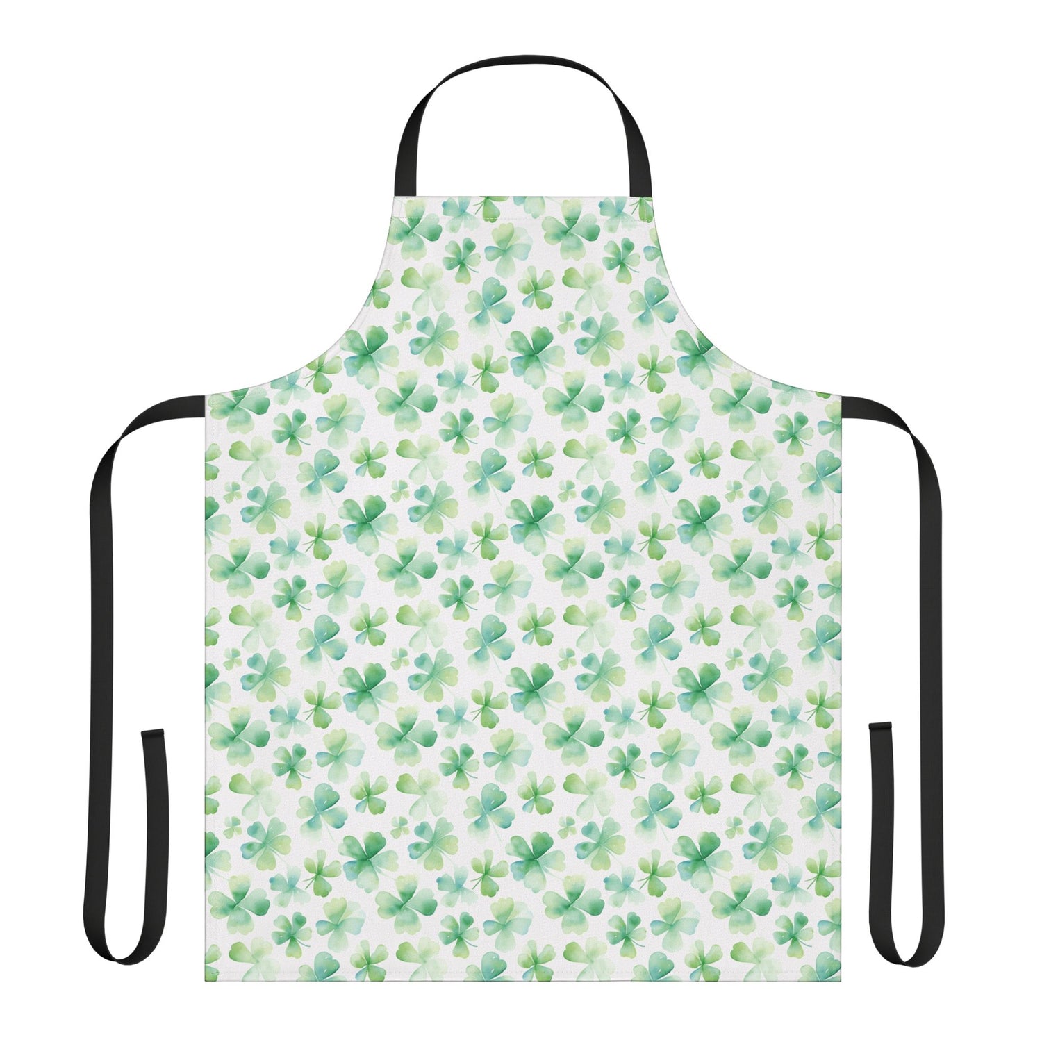 St. Patrick's Day Apron, Shamrock Design, Cooking Gift, Garden Party Chef Apron, Kitchen Wear, Festive Cooking