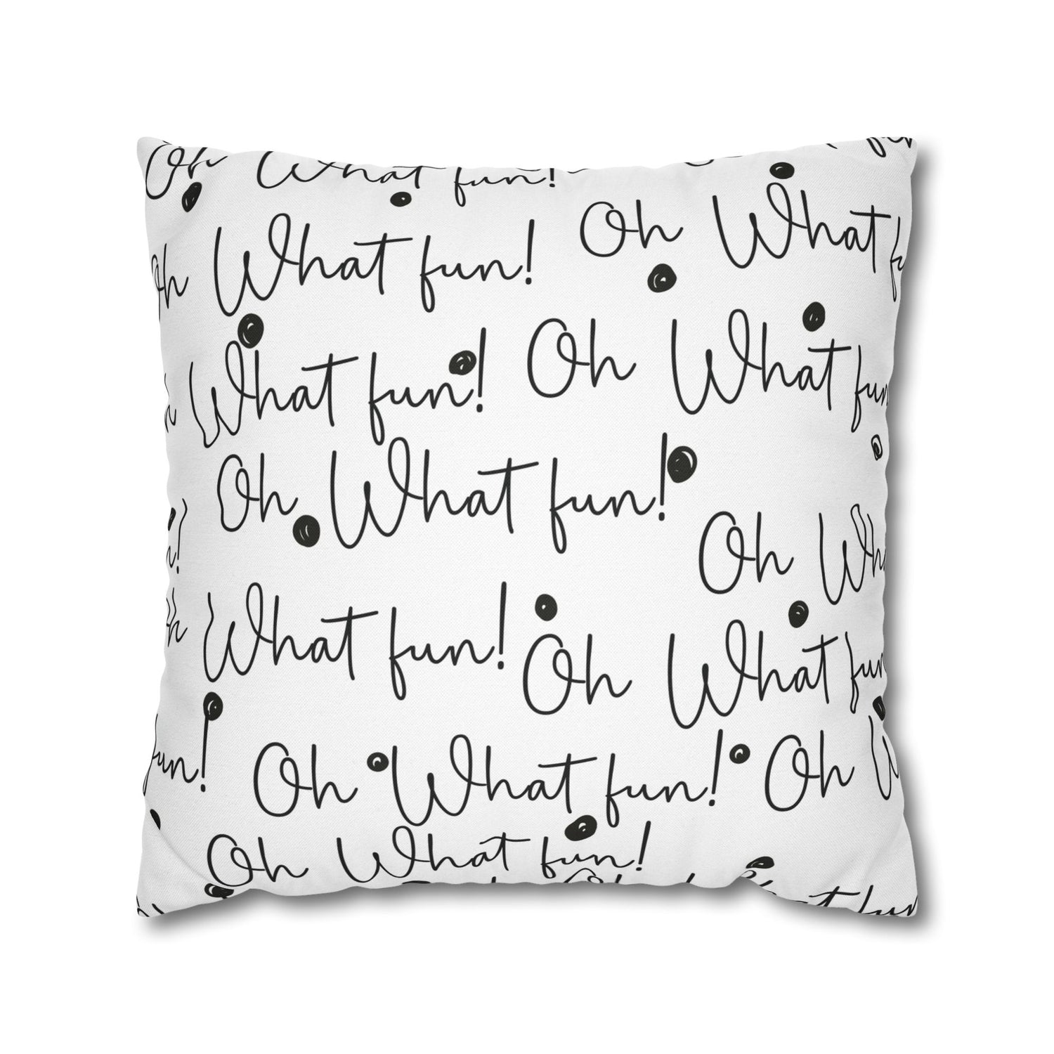 Christmas Holiday Throw Pillows, "Oh What Fun"