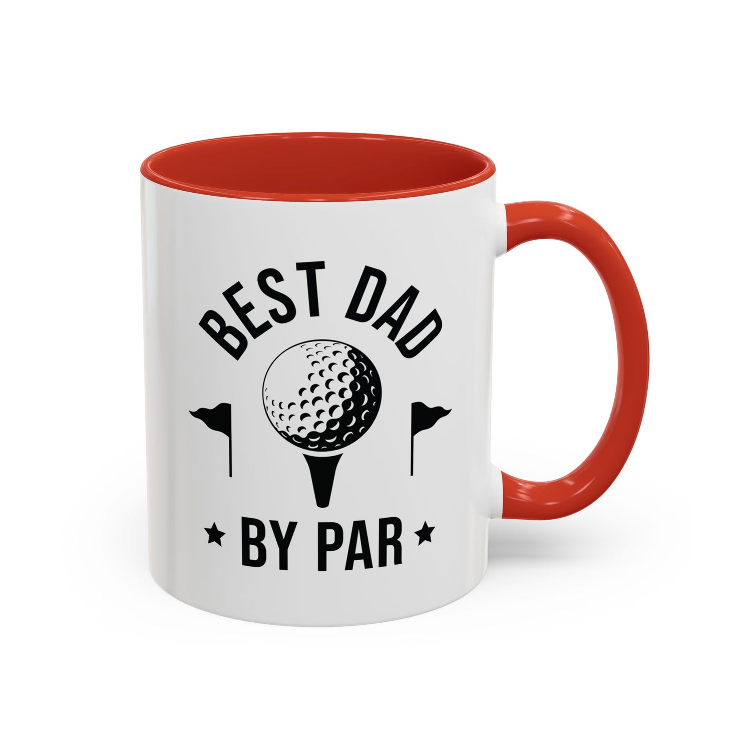 Dad Mug/Father's Day/Golfer/Gifts for him/Funny Mug/Accent Coffee Mug (11, 15oz) "Best Dad By Par"
