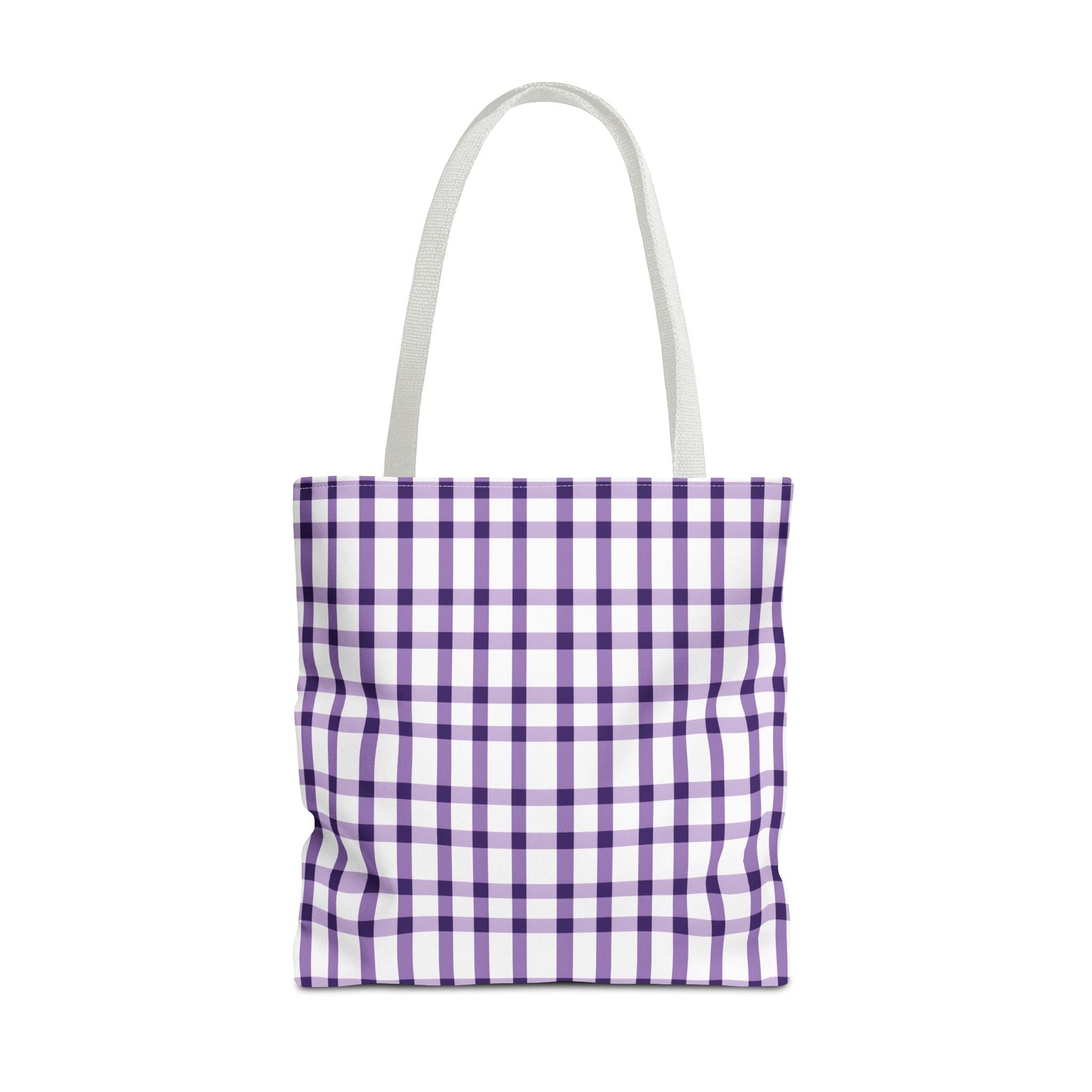 Purple Plaid Tote Bag