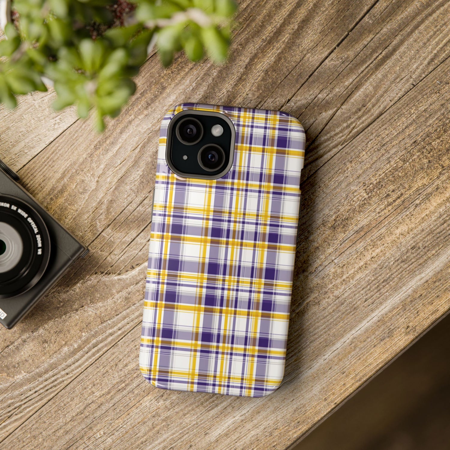 Louisiana Plaid Impact-Resistant Phone Case