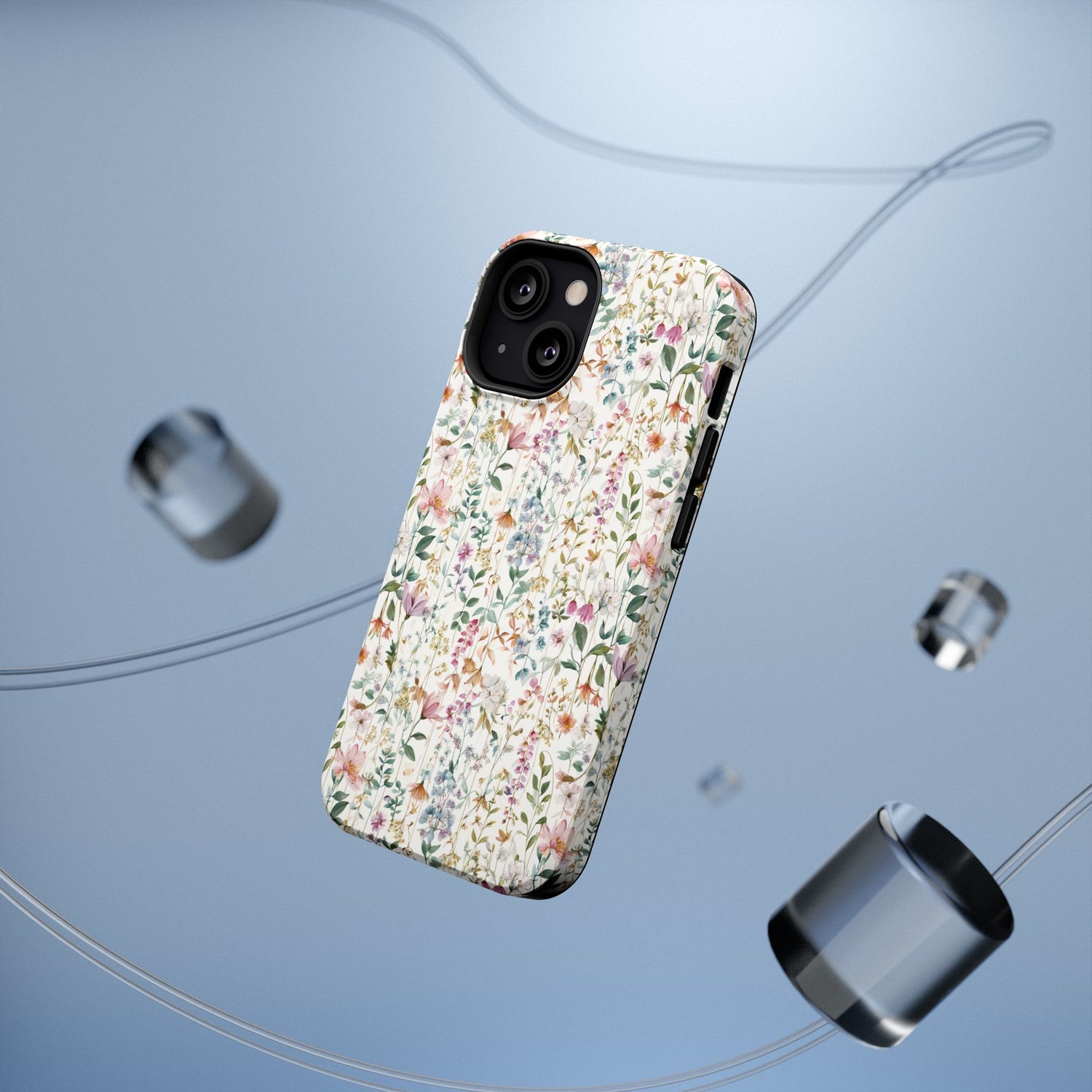 Floral Impact-Resistant Phone Case, iPhone, Samsung