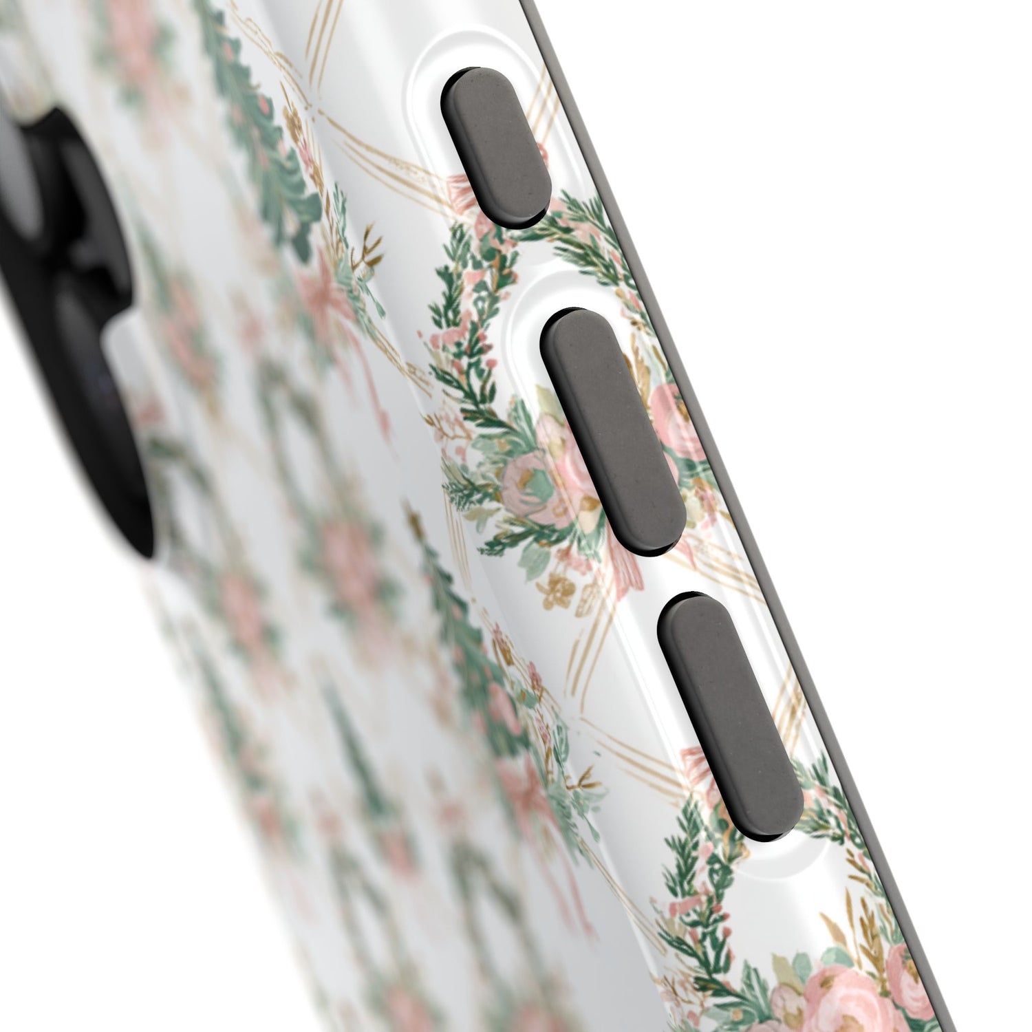 Impact-Resistant Phone Case - Festive Floral Design, Impact-Resistant, iPhone, Samsung