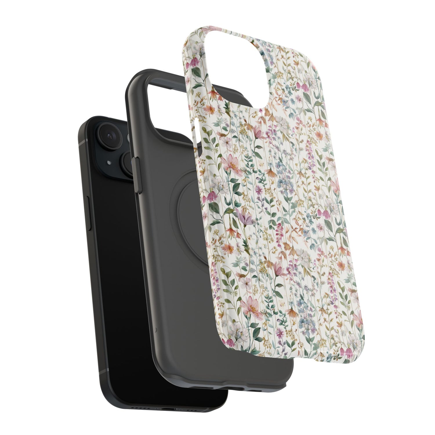 Floral Impact-Resistant Phone Case, iPhone, Samsung