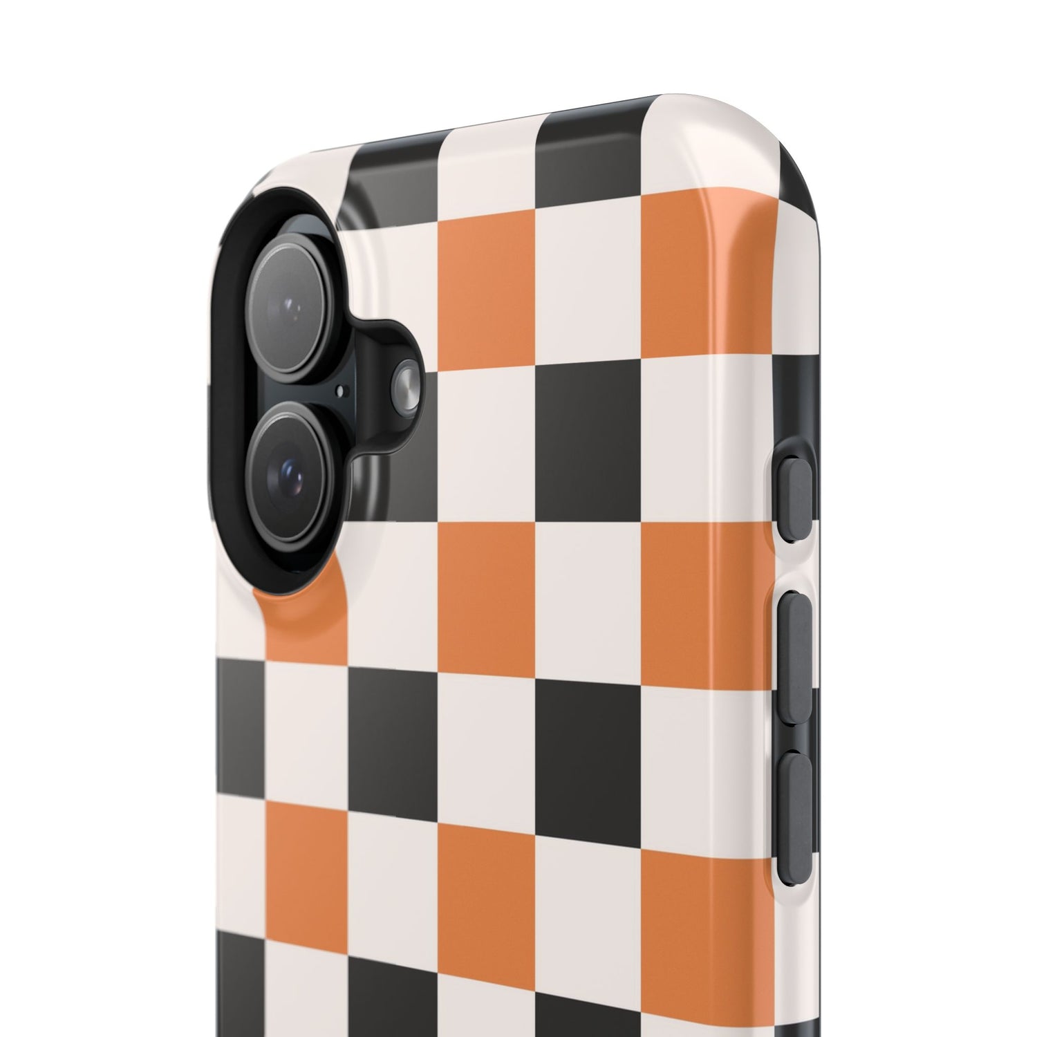 Trendy Halloween Checkerboard Phone Case | Impact-Resistant, iPhone, Samsung