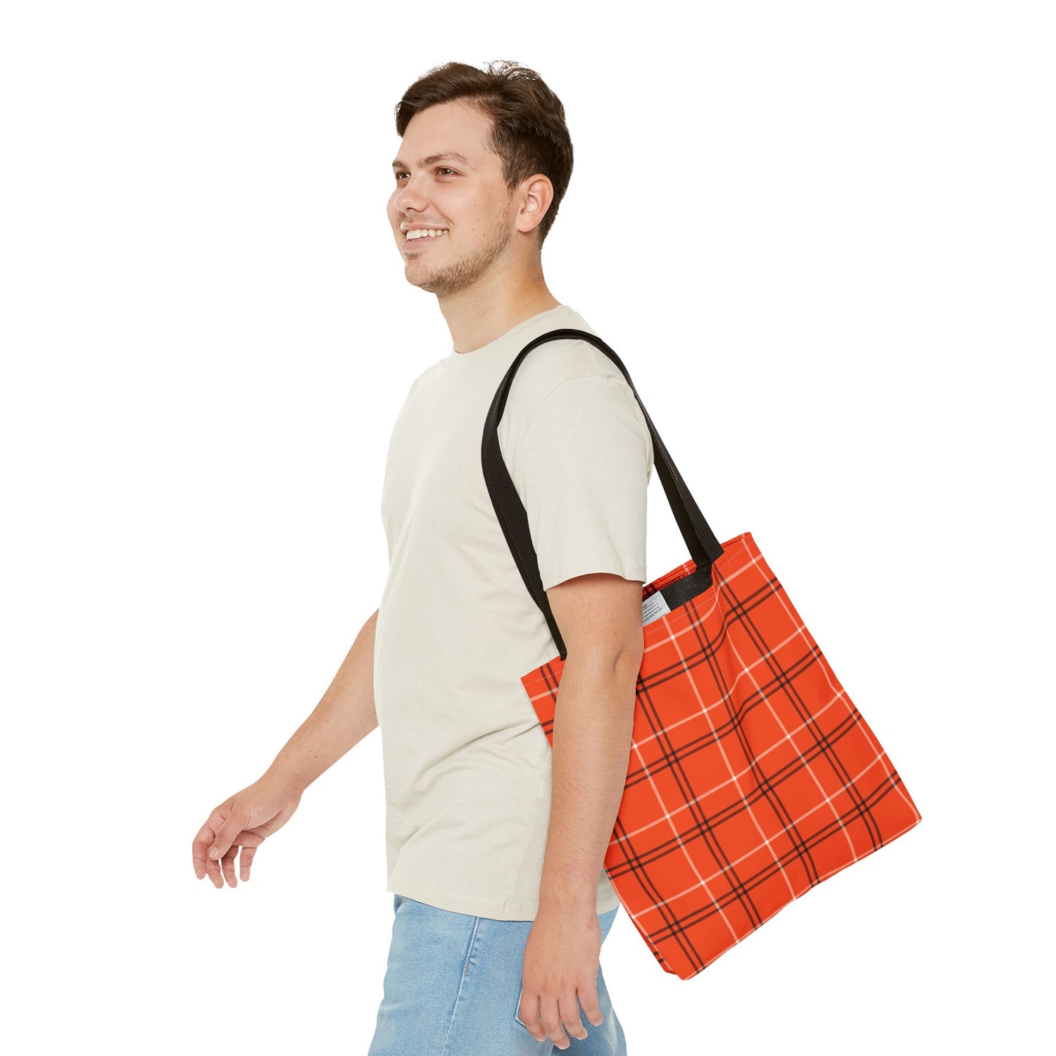 Tote Bag- Fall Orange Plaid