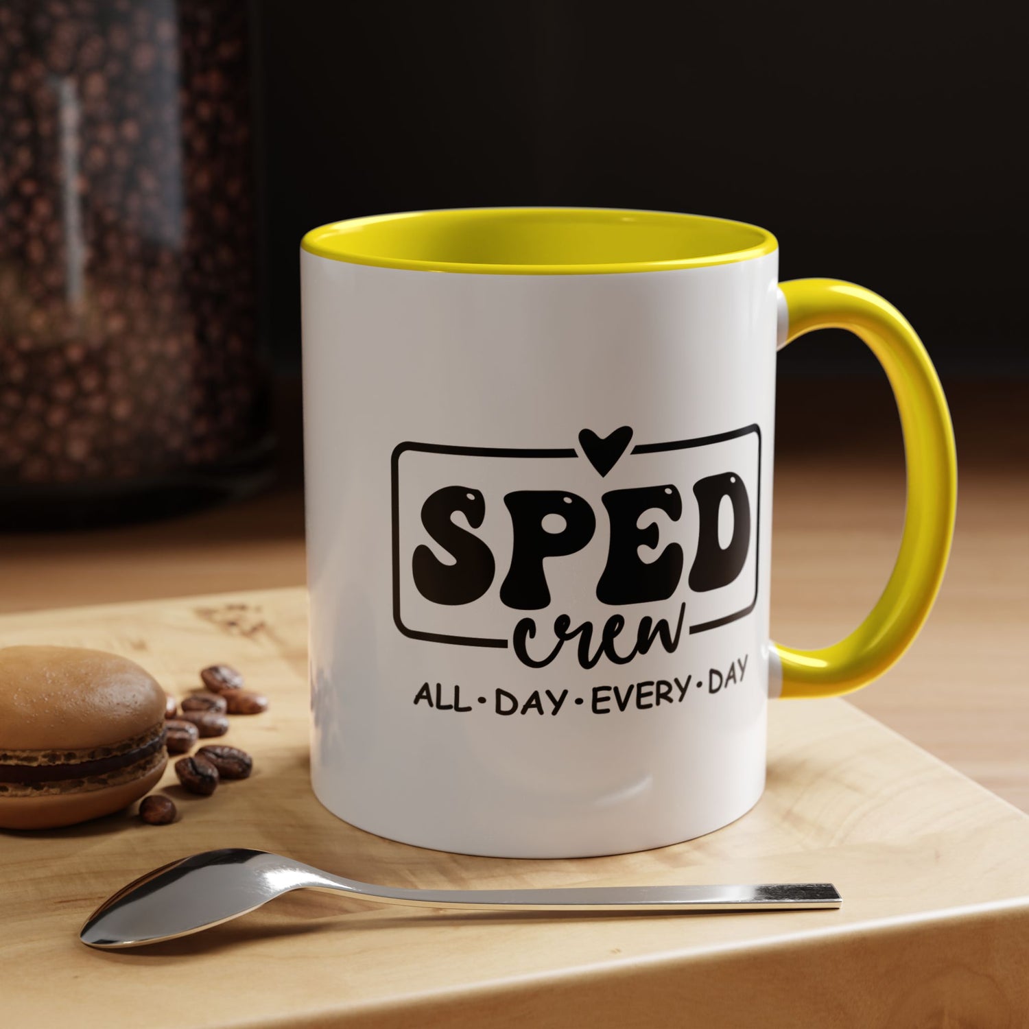 SPED Crew Accent Coffee Mug - Perfect for Teachers, Staff Gifts, Educational Appreciation, Fun Coffee Lovers