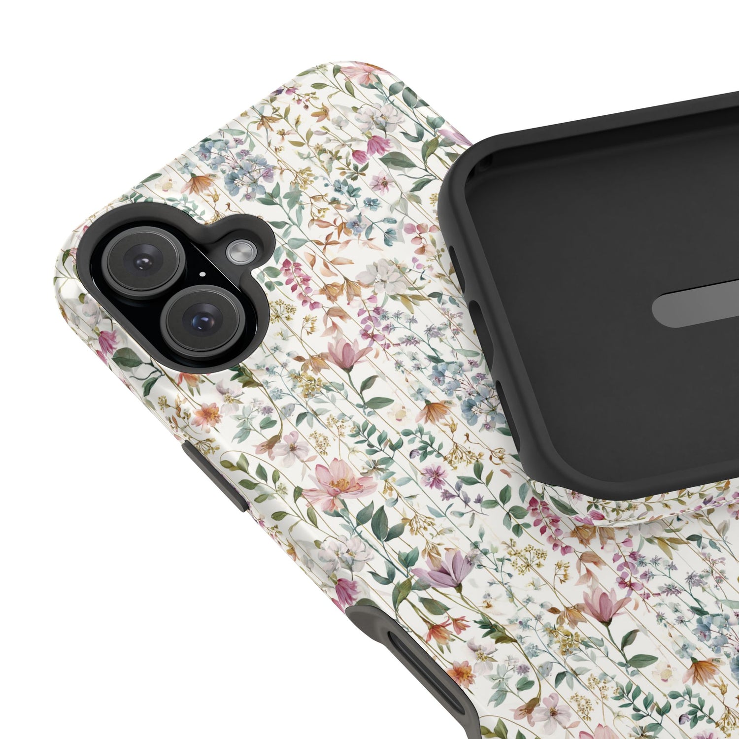 Floral Impact-Resistant Phone Case, iPhone, Samsung