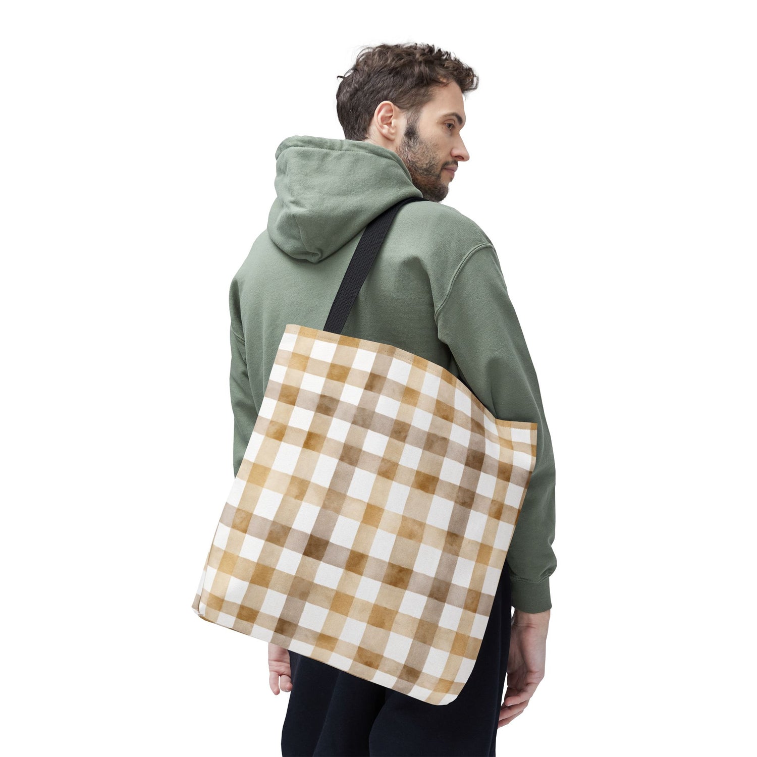 Chic Gingham Fall Tote Bag