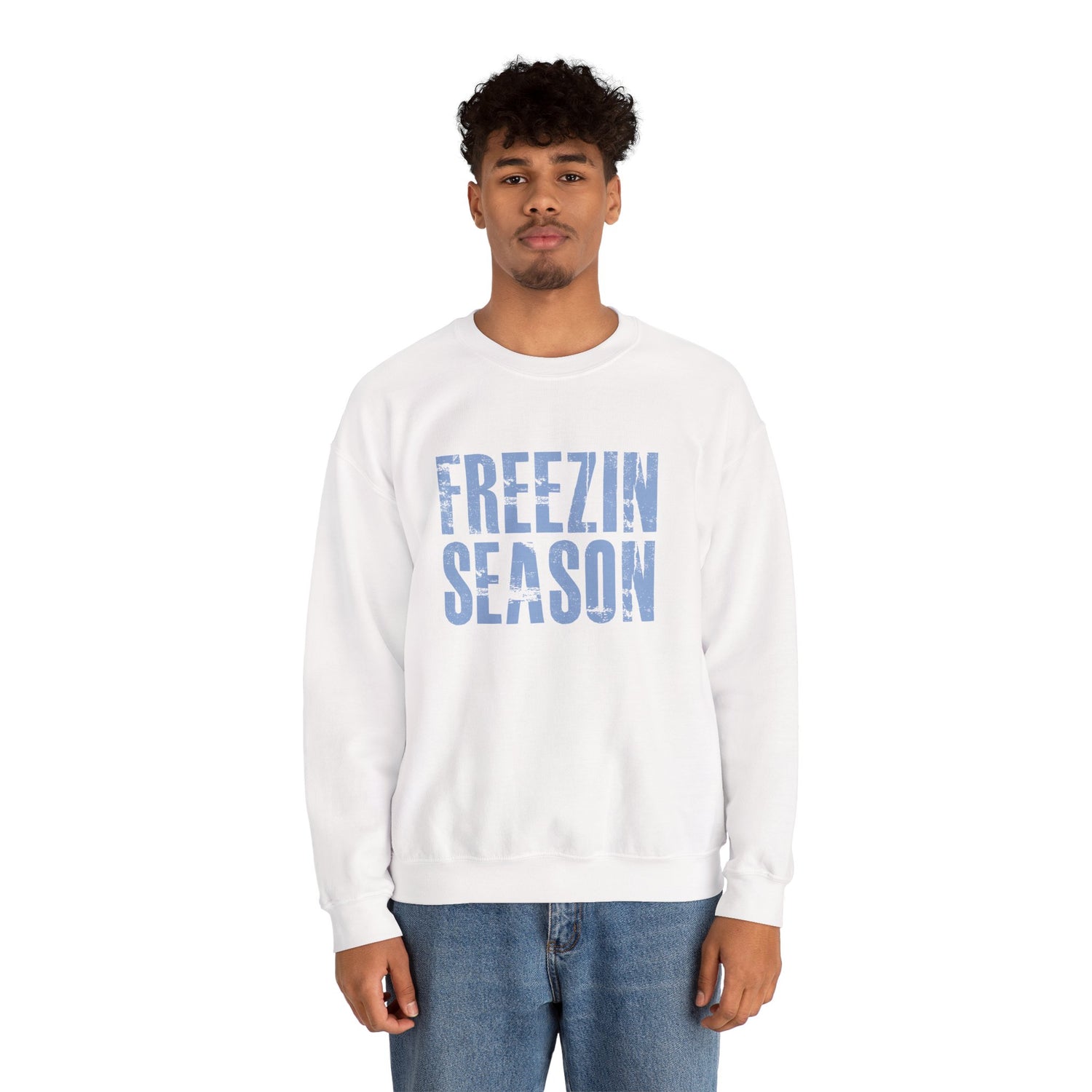 Cozy Freezin' Season Gildan Crewneck Sweatshirt