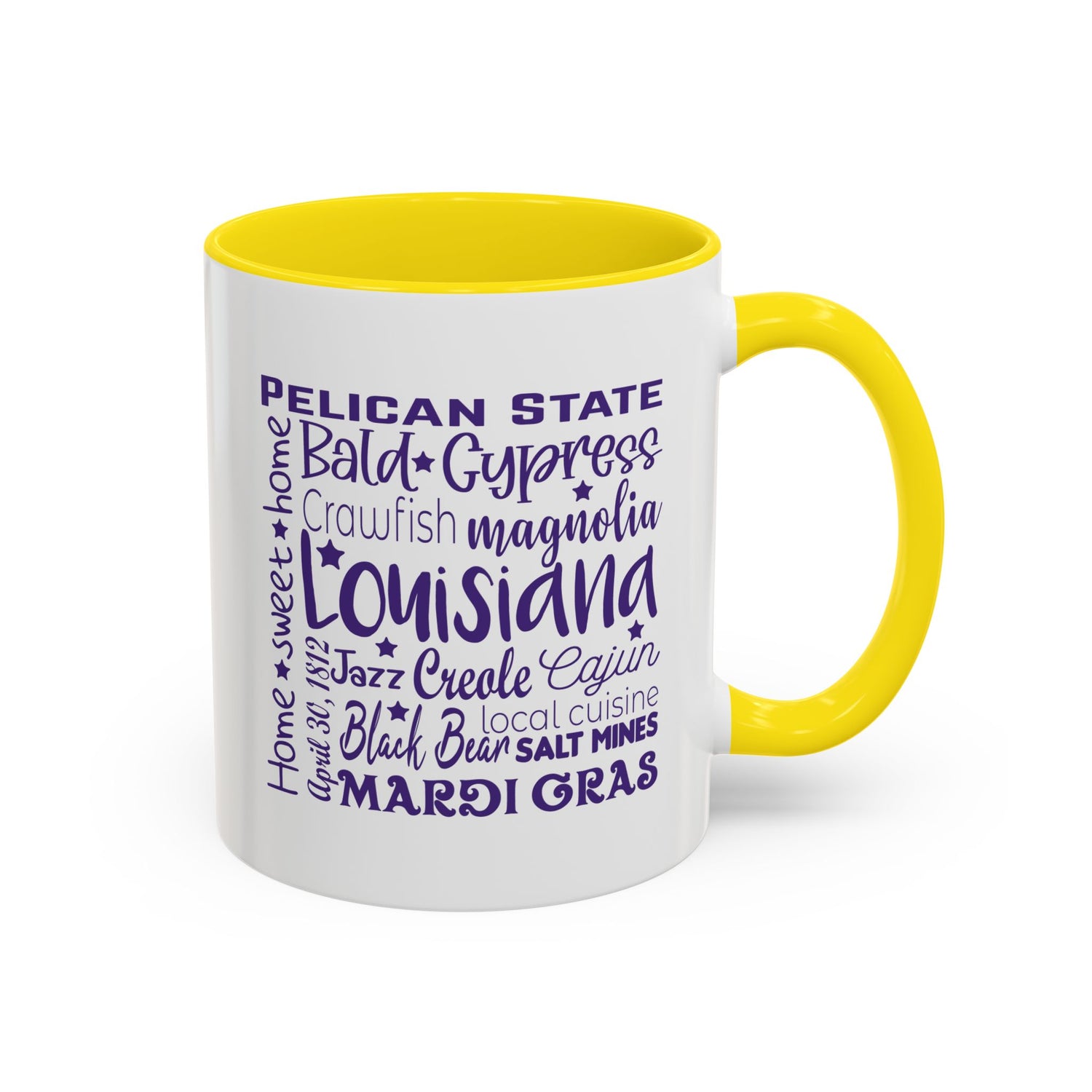Louisiana Accent Coffee Mug - Perfect for Home & Kitchen, Gift for Mardi Gras, Inspirational Decor, Travel Souvenir, Unique Drinkware