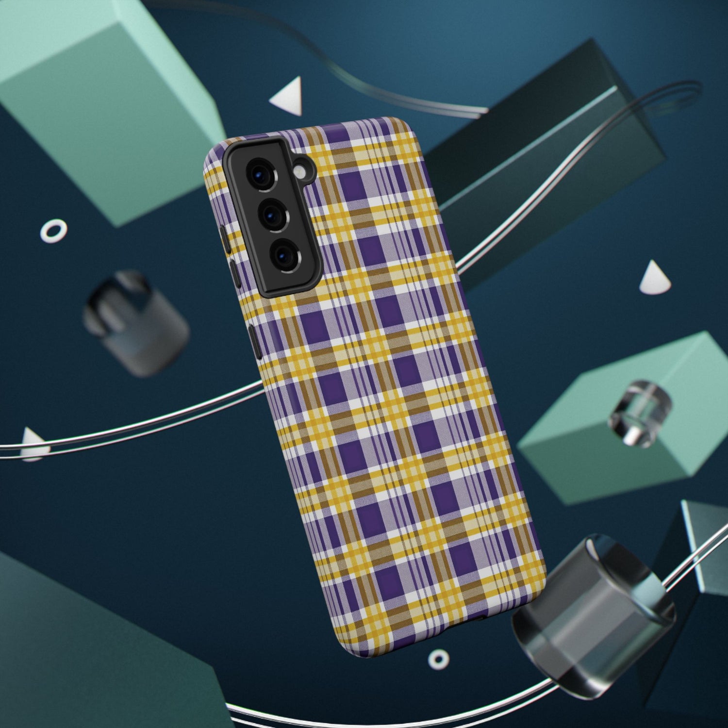 Impact-Resistant Phone Case- Louisiana Plaid