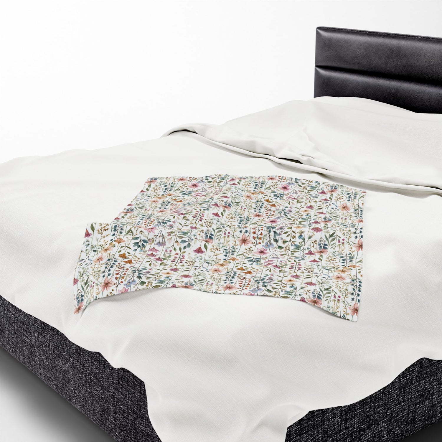 Floral Velveteen Plush Blanket