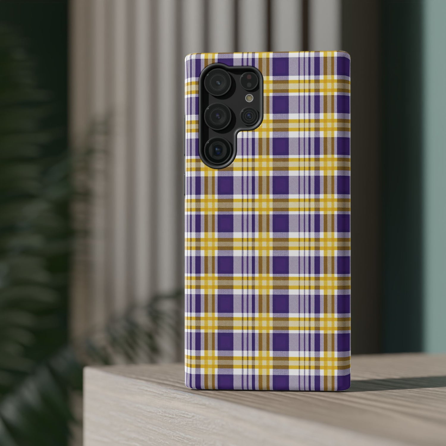 Impact-Resistant Phone Case- Louisiana Plaid