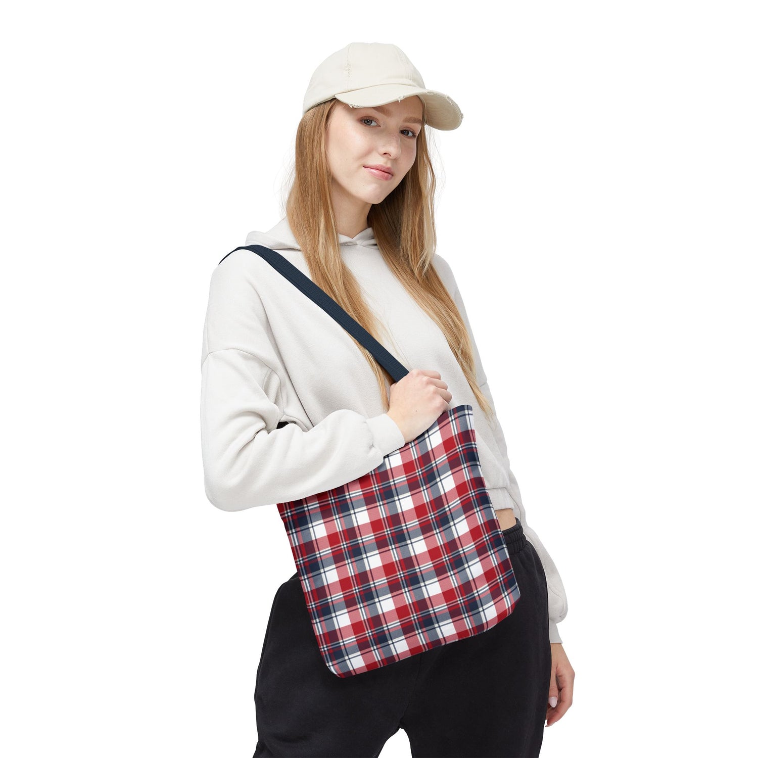 4th of July Plaid Tote Bag