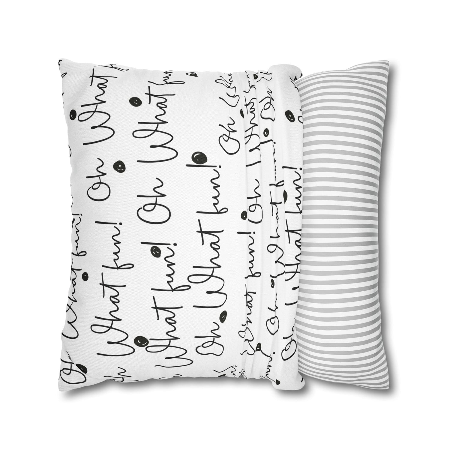 Christmas Holiday Throw Pillows, "Oh What Fun"