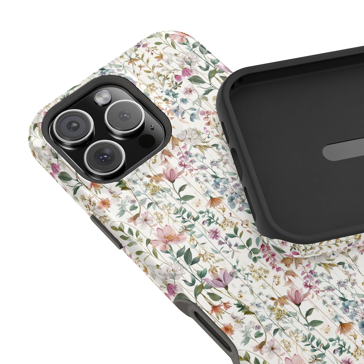 Floral Impact-Resistant Phone Case, iPhone, Samsung