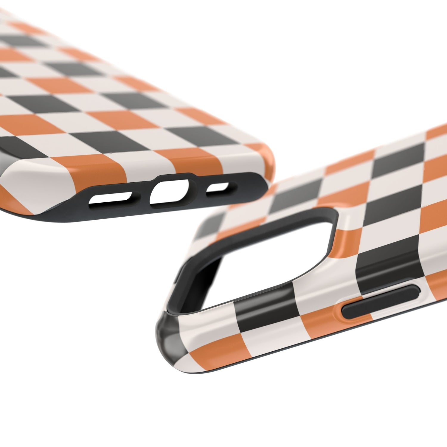 Trendy Halloween Checkerboard Phone Case | Impact-Resistant, iPhone, Samsung