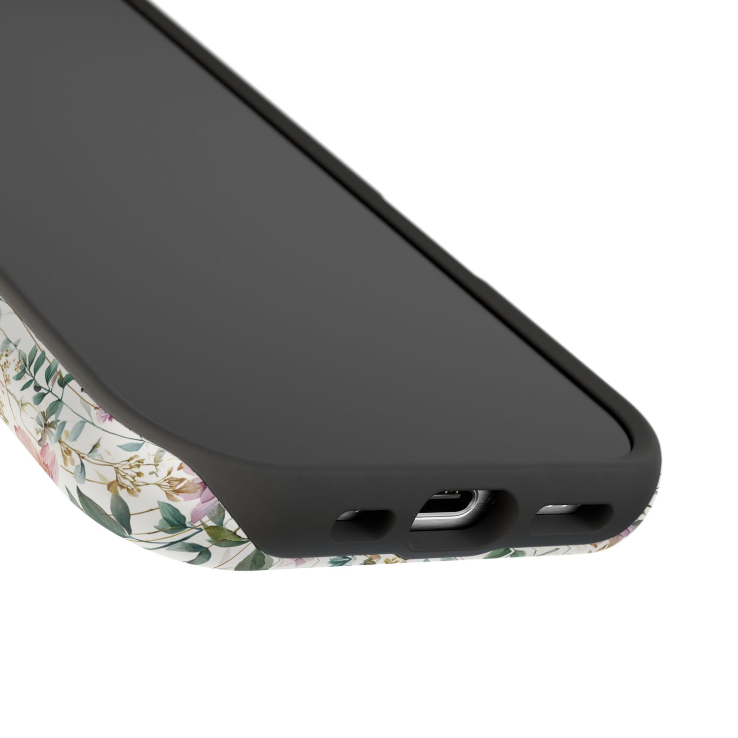 Floral Impact-Resistant Phone Case, iPhone, Samsung