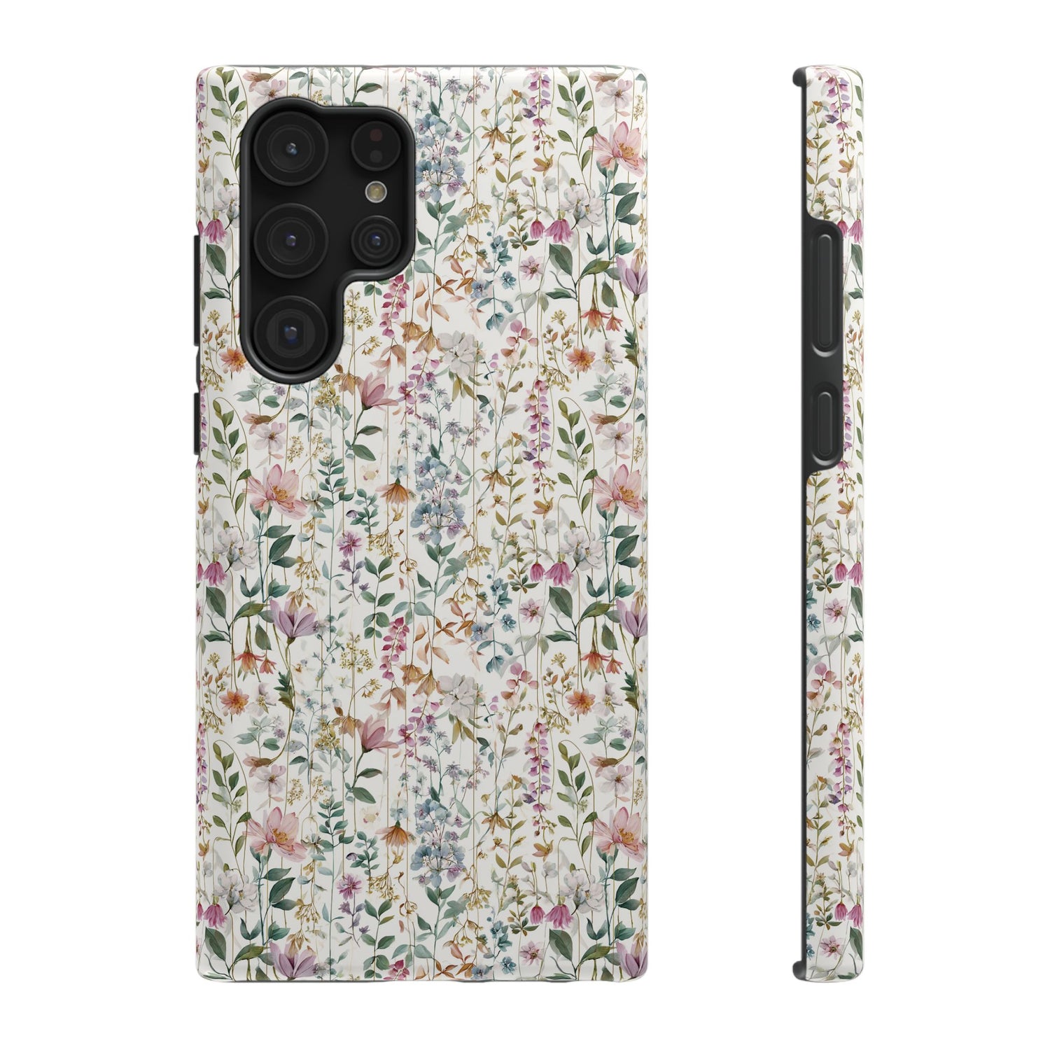Floral Impact-Resistant Phone Case, iPhone, Samsung