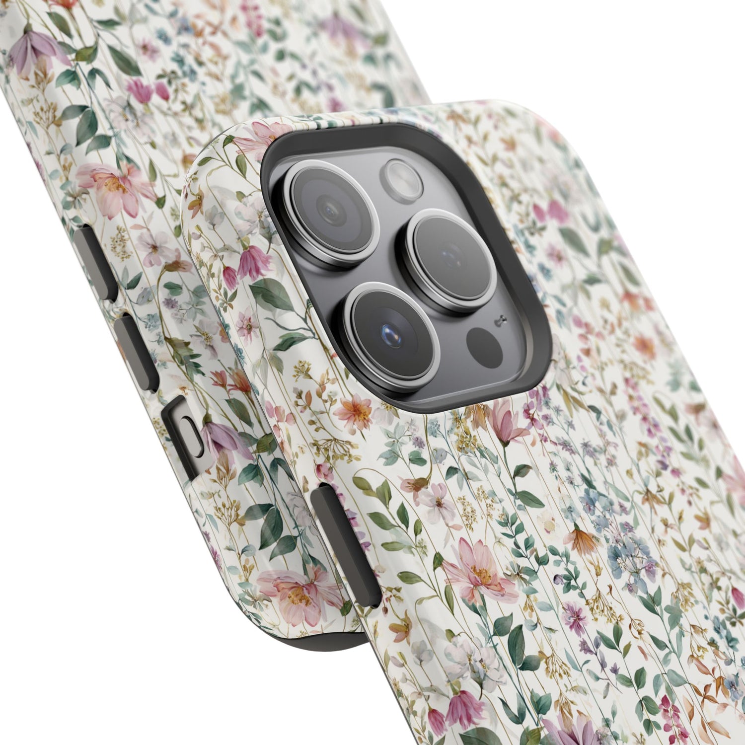 Floral Impact-Resistant Phone Case, iPhone, Samsung