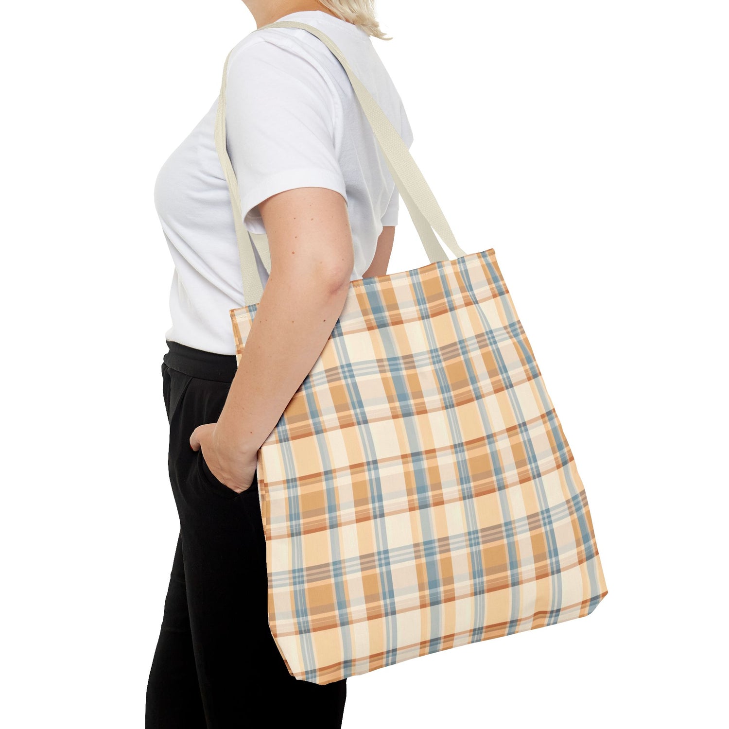 Plaid Tote Bag - Stylish Reusable Bag for Shopping, Beach, Gym, or Everyday Use - Perfect Gift for All Occasions