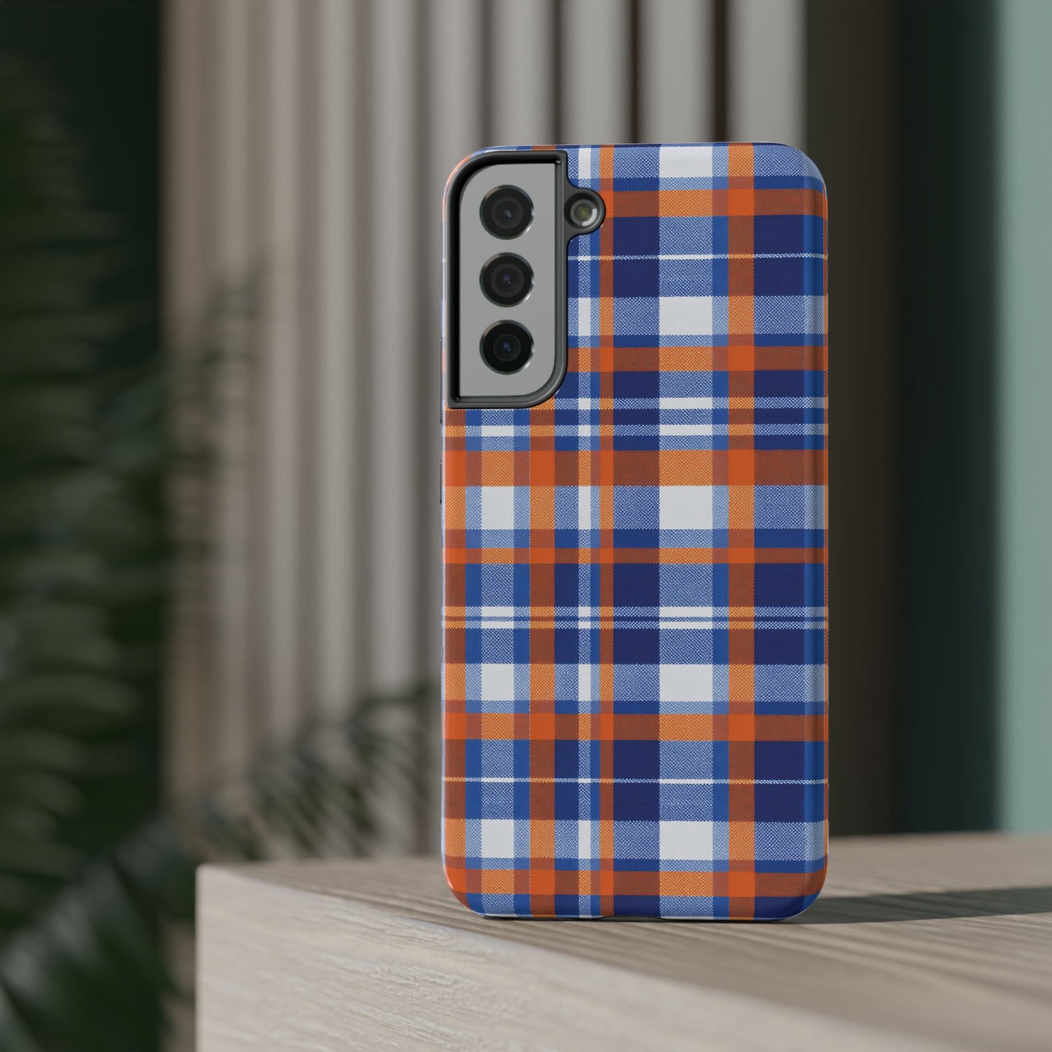 Impact-Resistant Phone Case- Florida Plaid