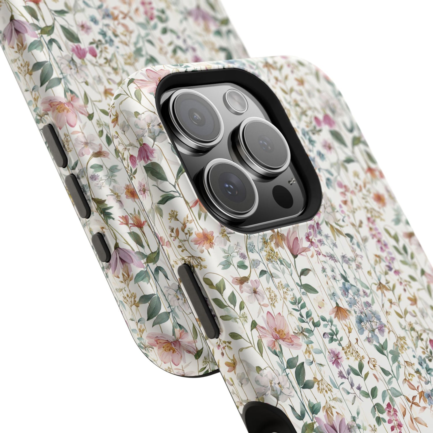 Floral Impact-Resistant Phone Case, iPhone, Samsung