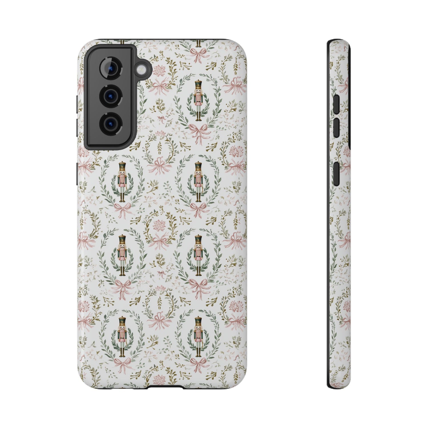 Phone case with decorative design on a white background