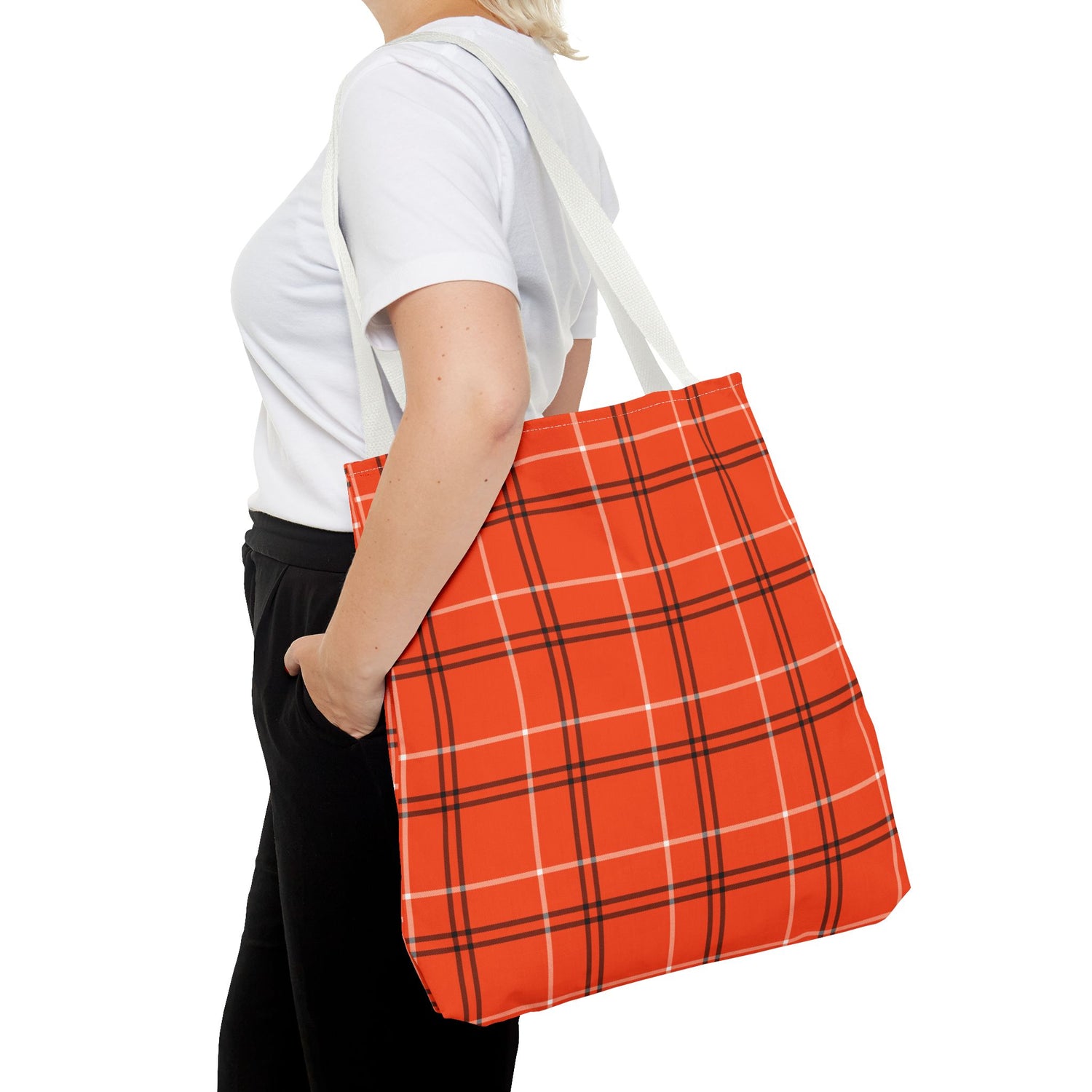 Tote Bag- Fall Orange Plaid