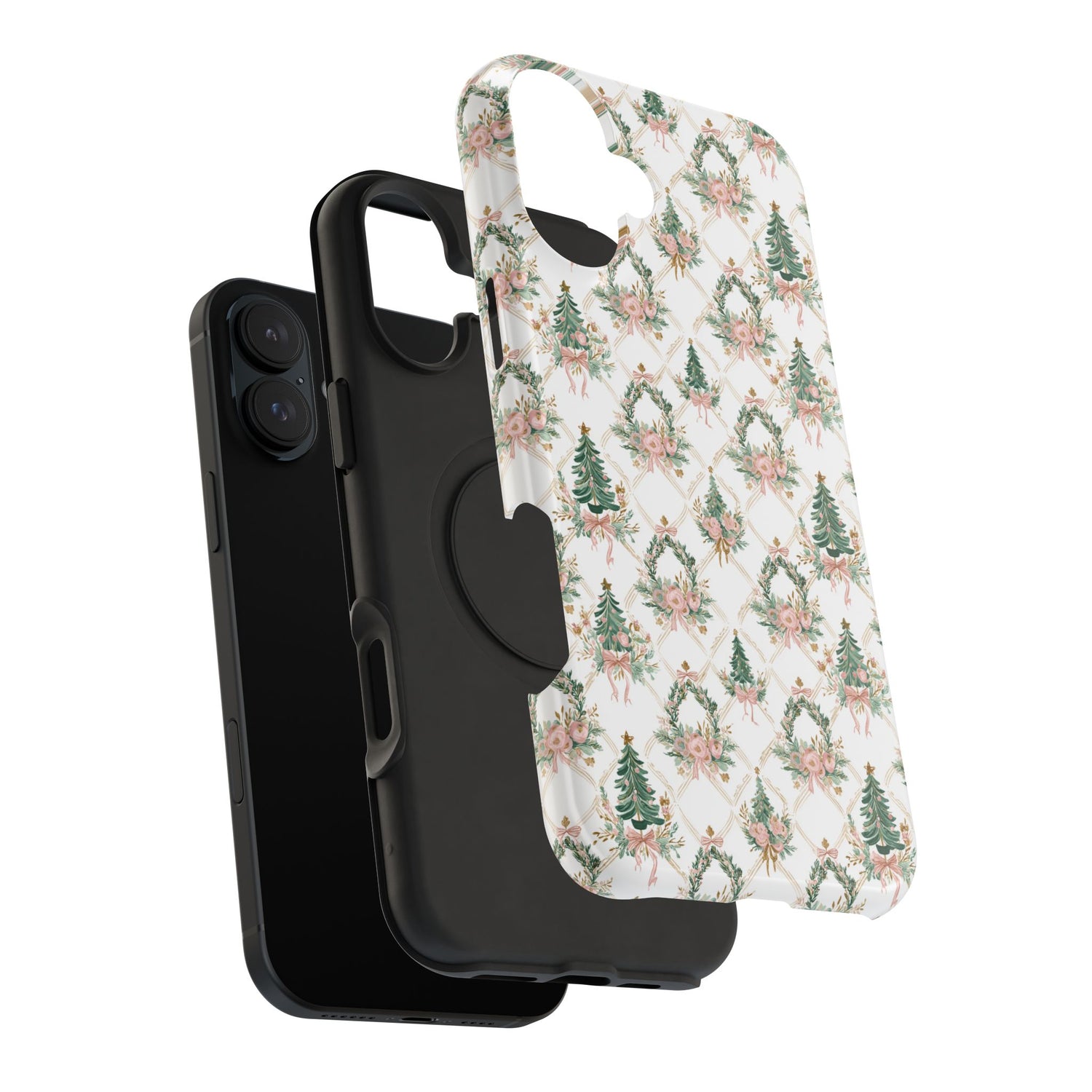 Impact-Resistant Phone Case - Festive Floral Design, Impact-Resistant, iPhone, Samsung