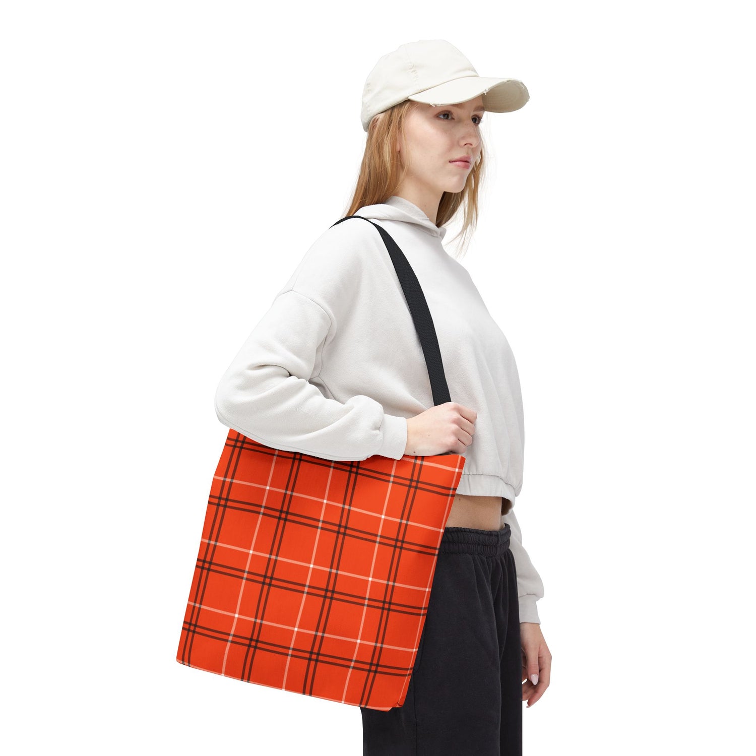 Tote Bag- Fall Orange Plaid