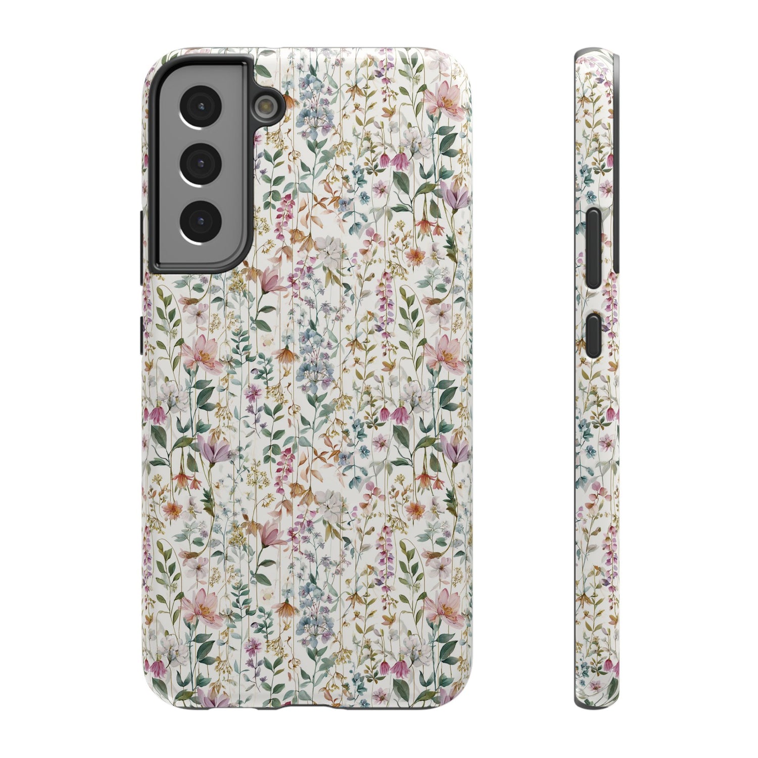 Floral Impact-Resistant Phone Case, iPhone, Samsung
