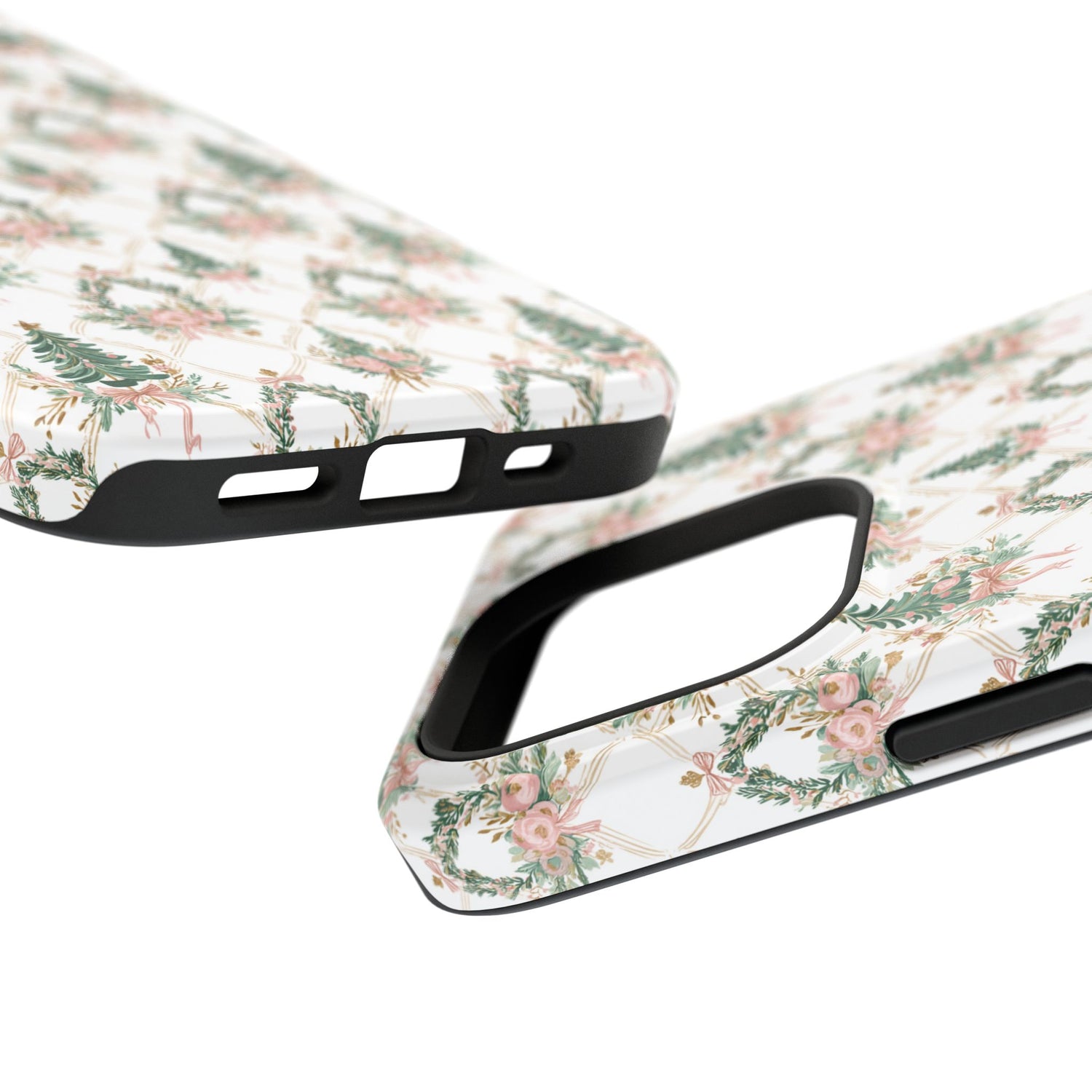 Impact-Resistant Phone Case - Festive Floral Design, Impact-Resistant, iPhone, Samsung