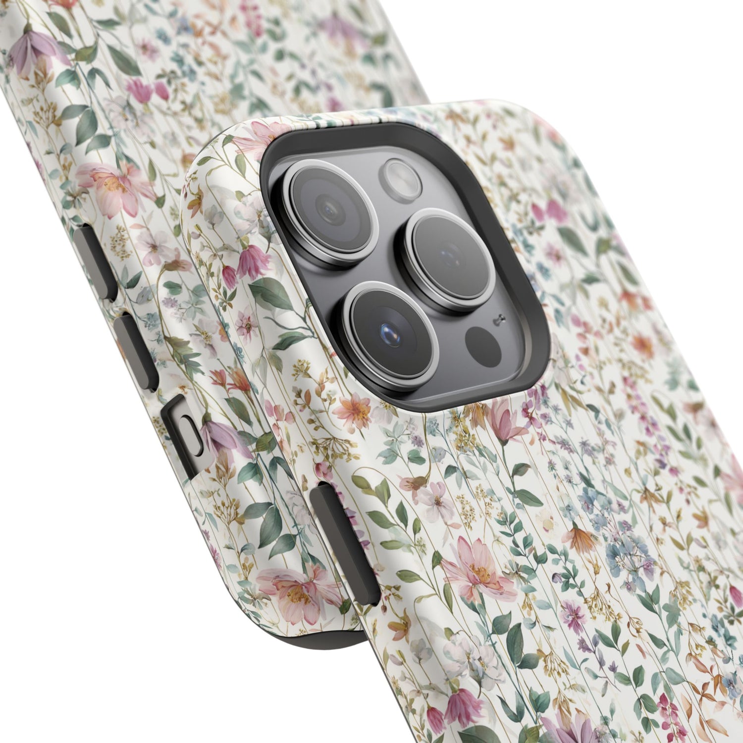 Floral Impact-Resistant Phone Case, iPhone, Samsung