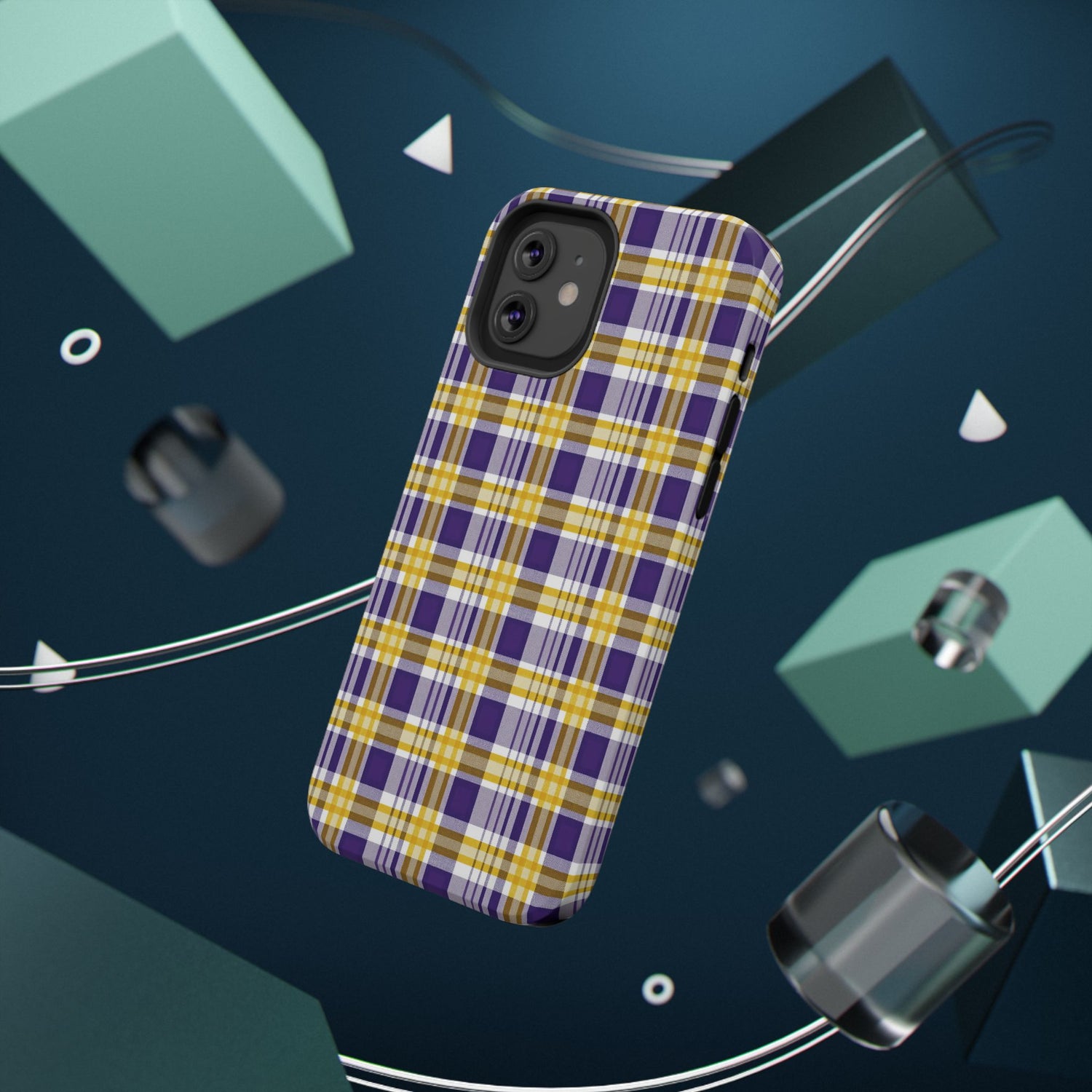 Impact-Resistant Phone Case- Louisiana Plaid