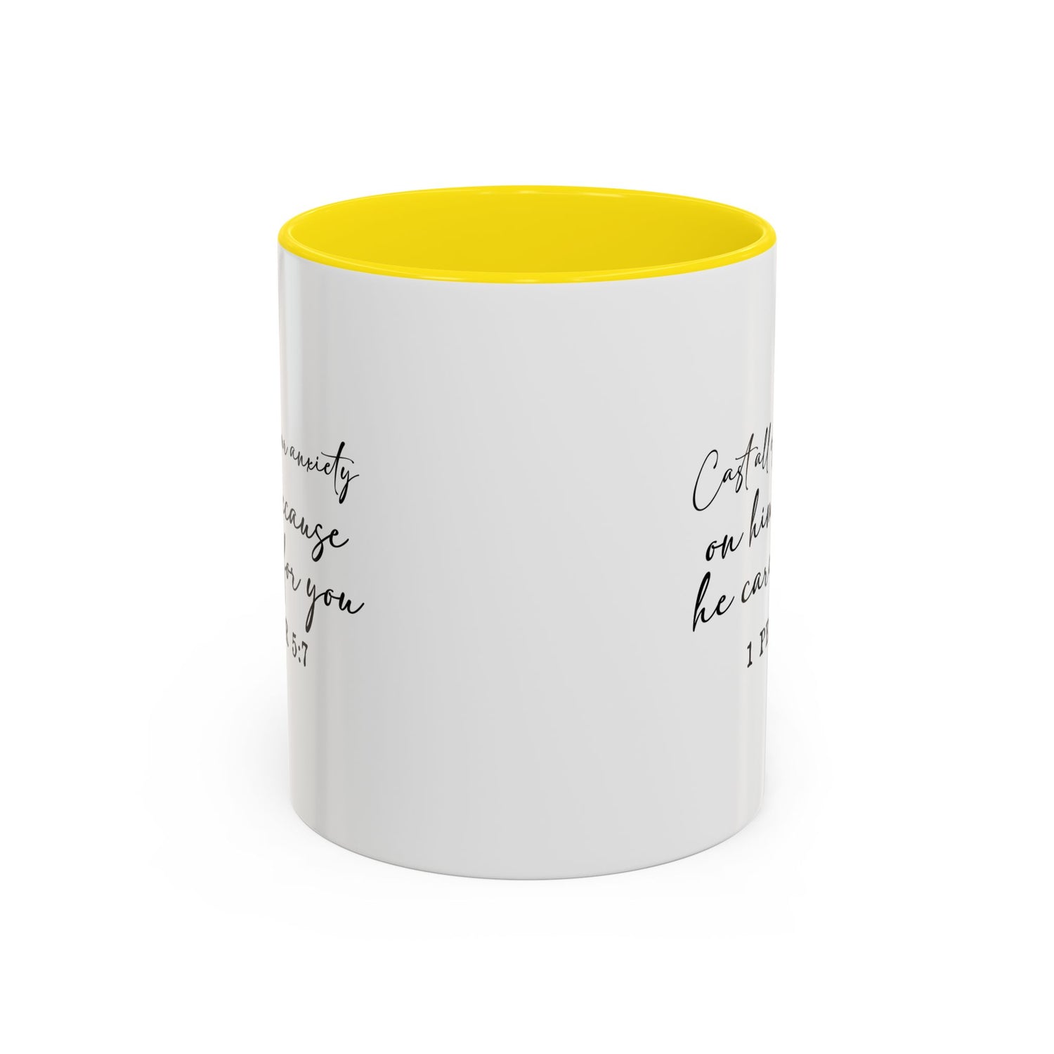 Coffee Mug: Scripture 1 Peter 5:7