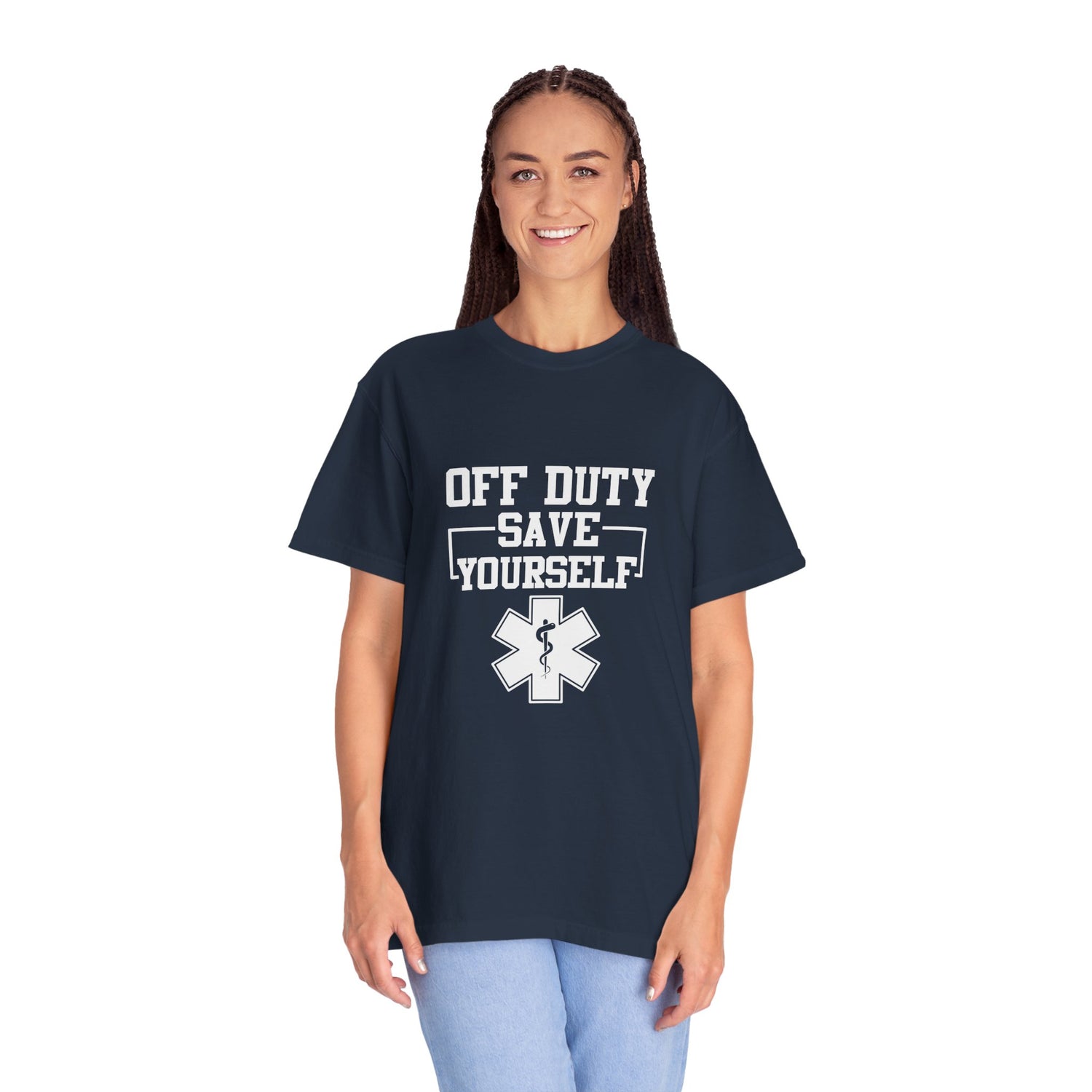 Unisex Off Duty T-Shirt, EMS Gift, First Responder Tee, Paramedic Humor Shirt, Casual Wear, Emergency Services Apparel