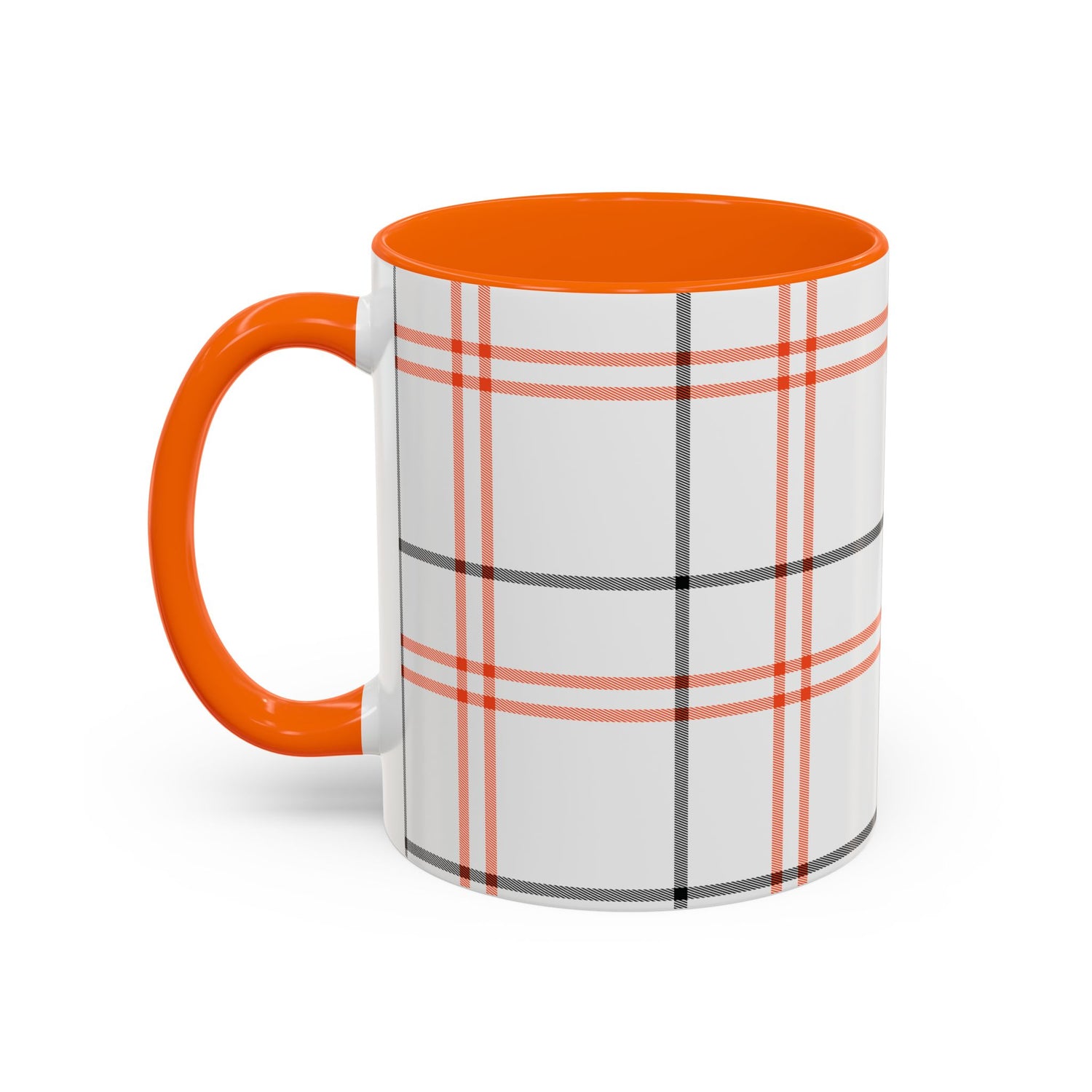 Plaid Accent Coffee Mug | Cozy Vibes, Perfect Gift for Coffee Lovers, Home Decor, Fall and Winter Celebrations, Kitchen Essentials