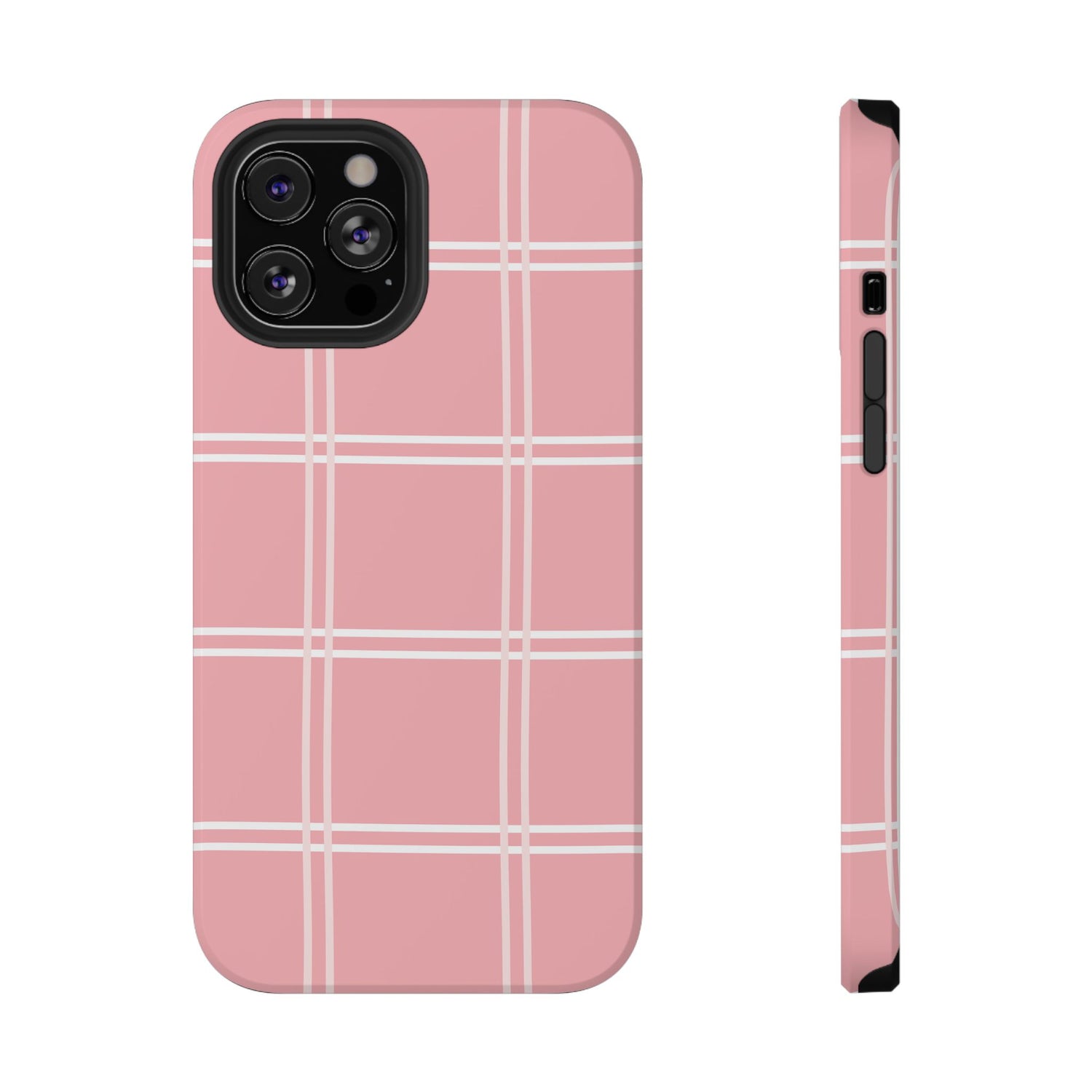 Impact-Resistant Phone Case -Girly Plaid