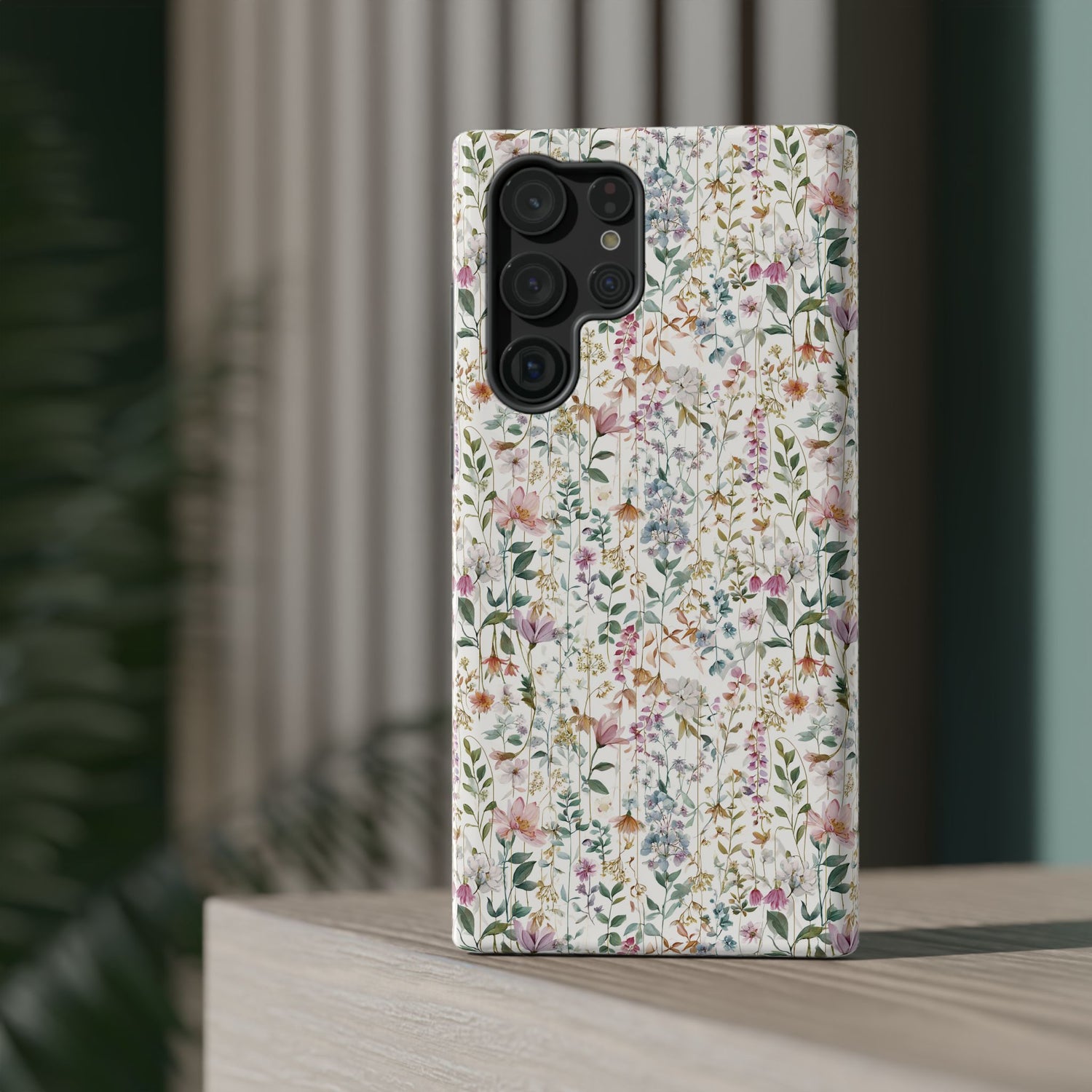 Floral Impact-Resistant Phone Case, iPhone, Samsung